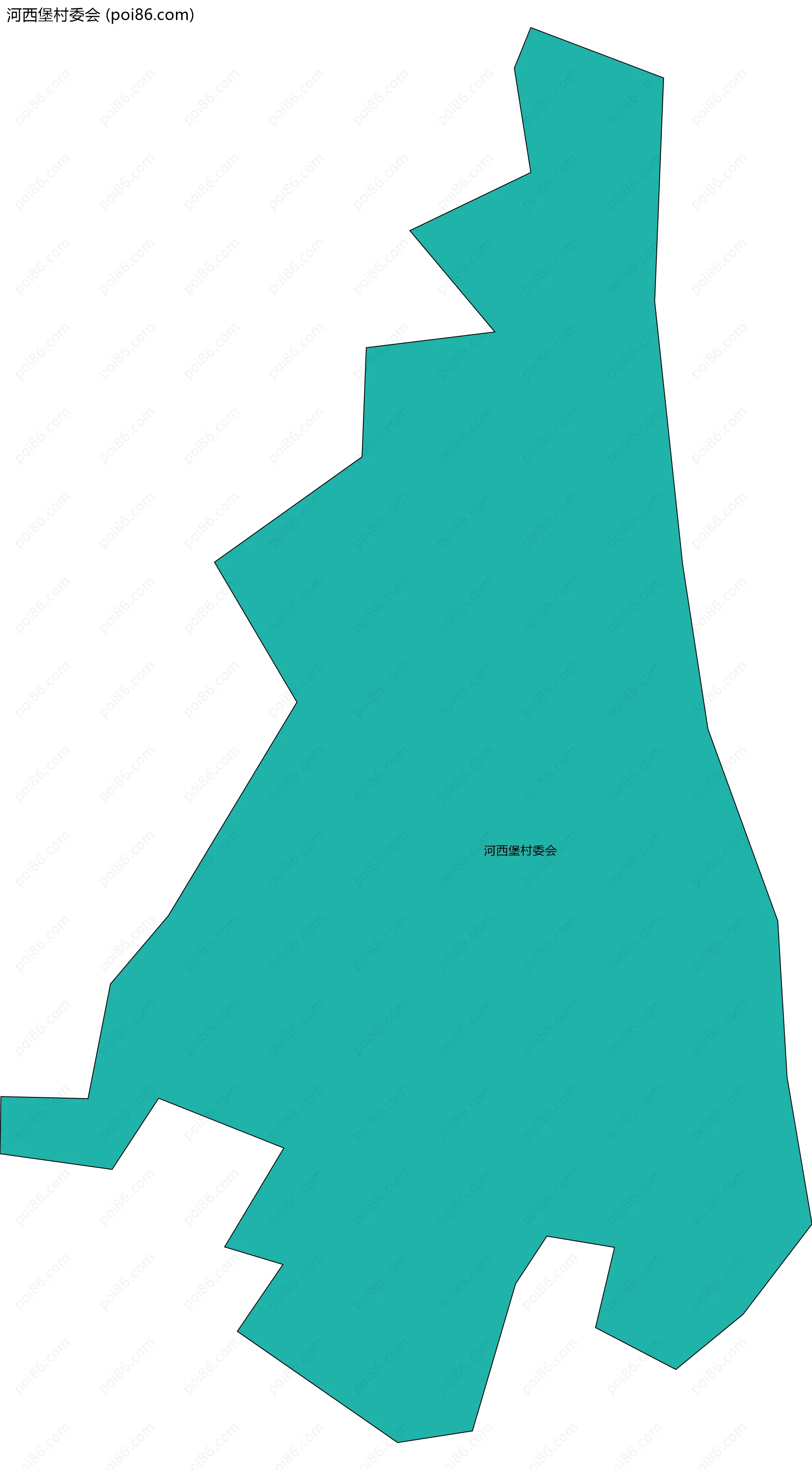 河西堡村委会边界地图