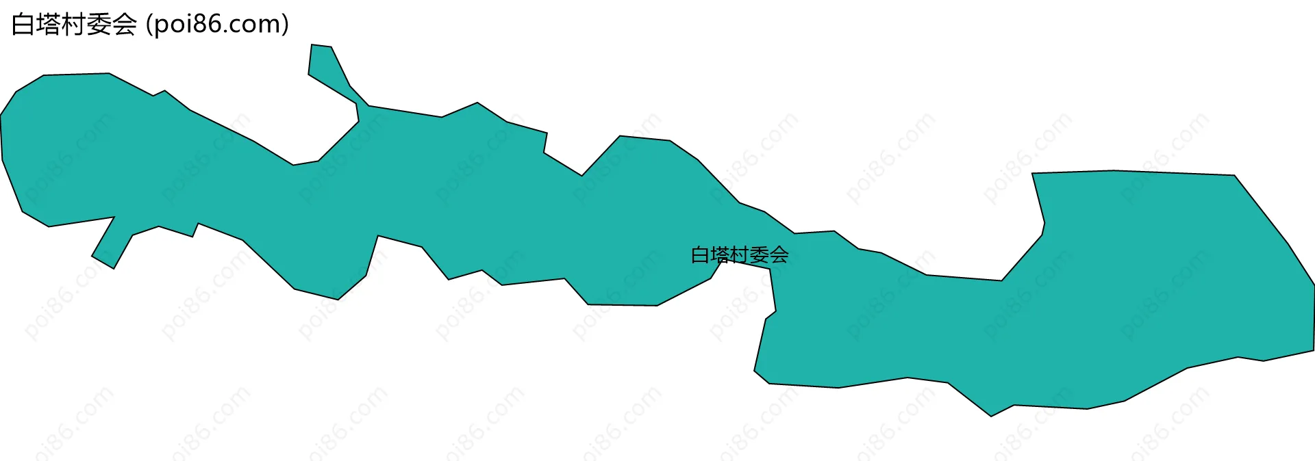 白塔村委会边界地图