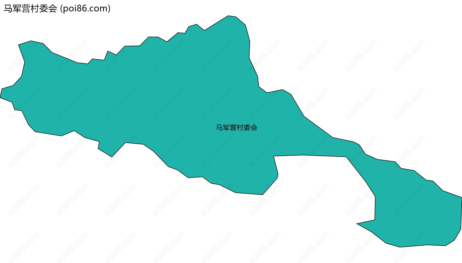 马军营村委会边界地图