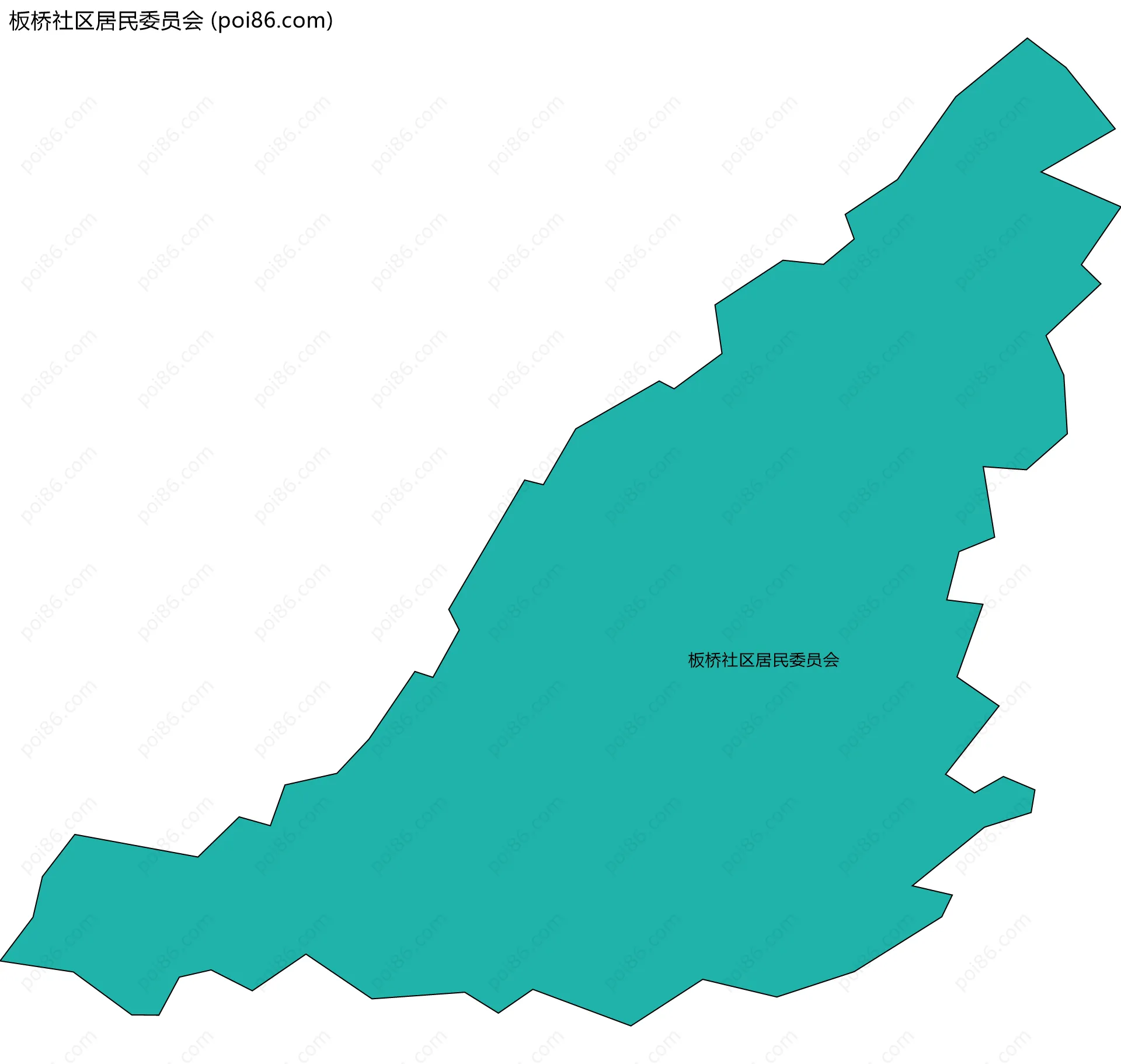 板桥社区居民委员会边界地图