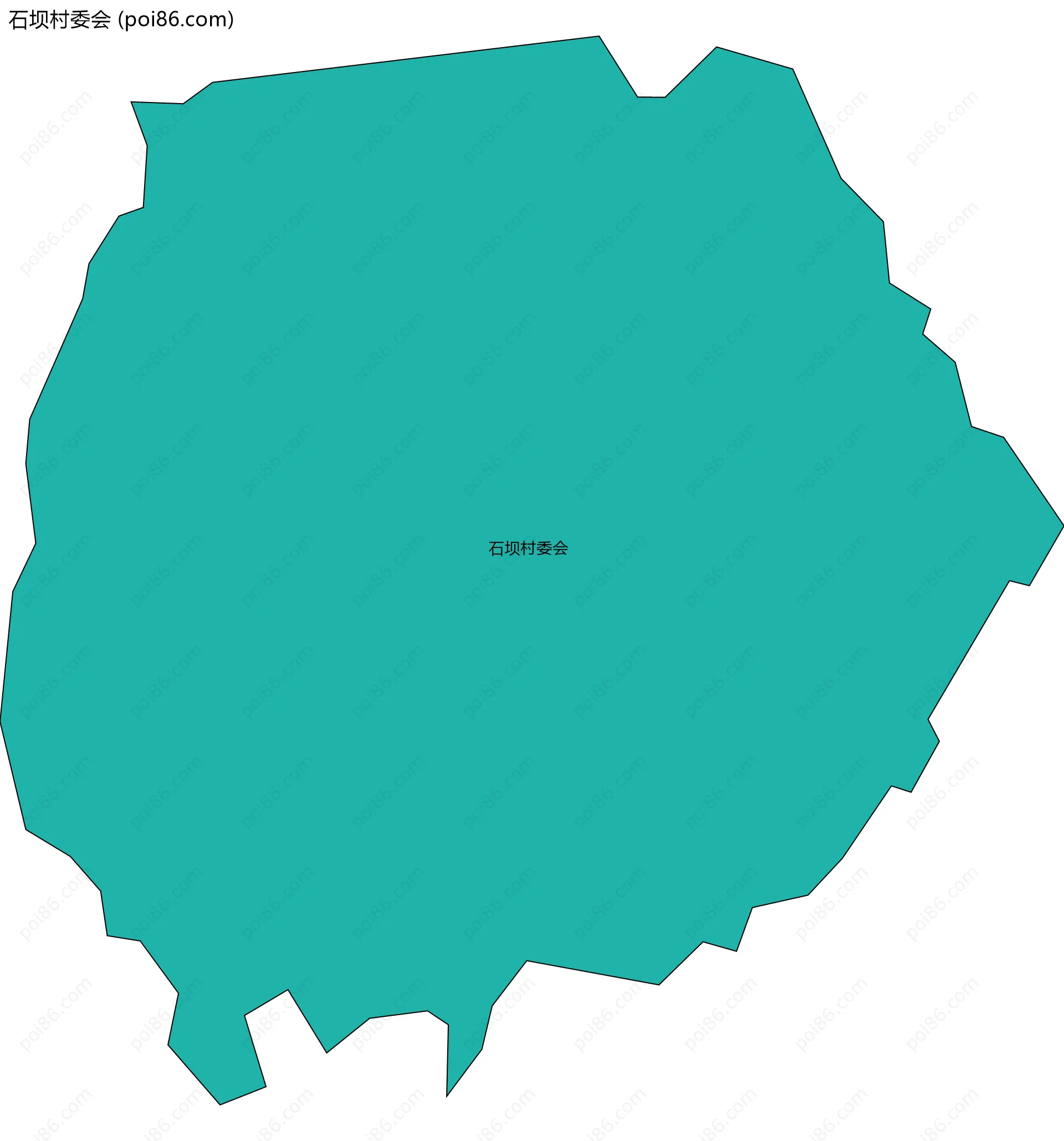 石坝村委会边界地图