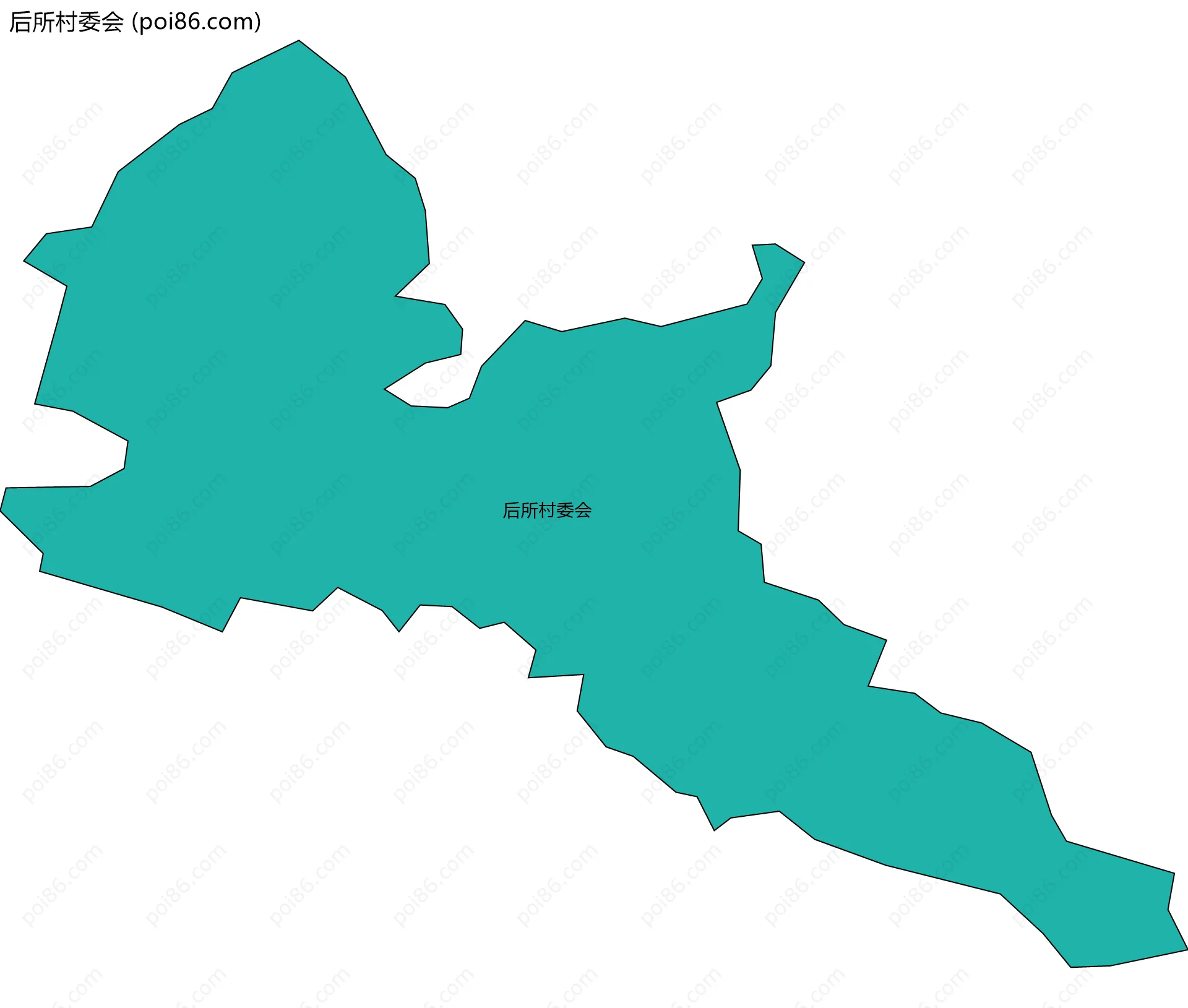后所村委会边界地图