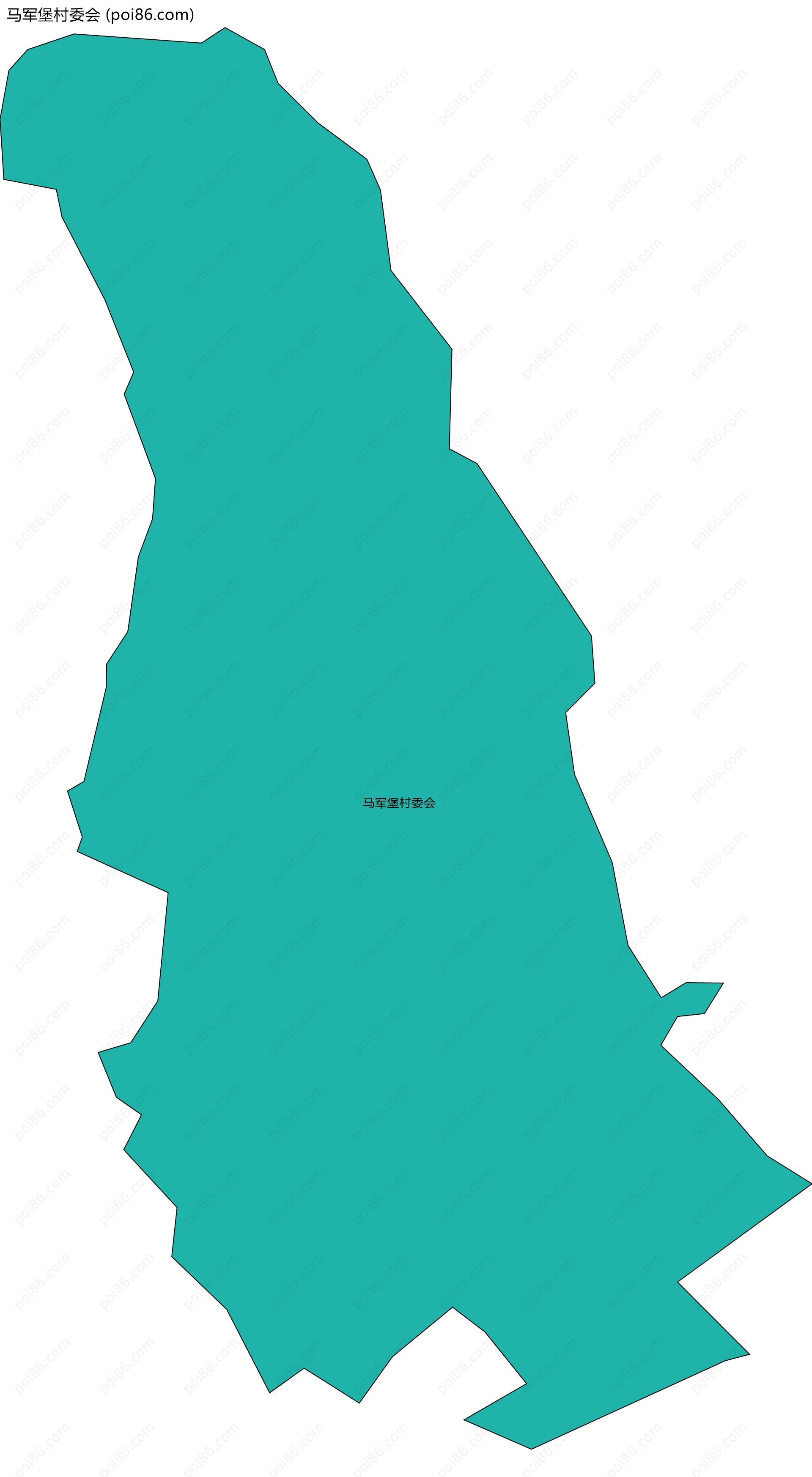 马军堡村委会边界地图