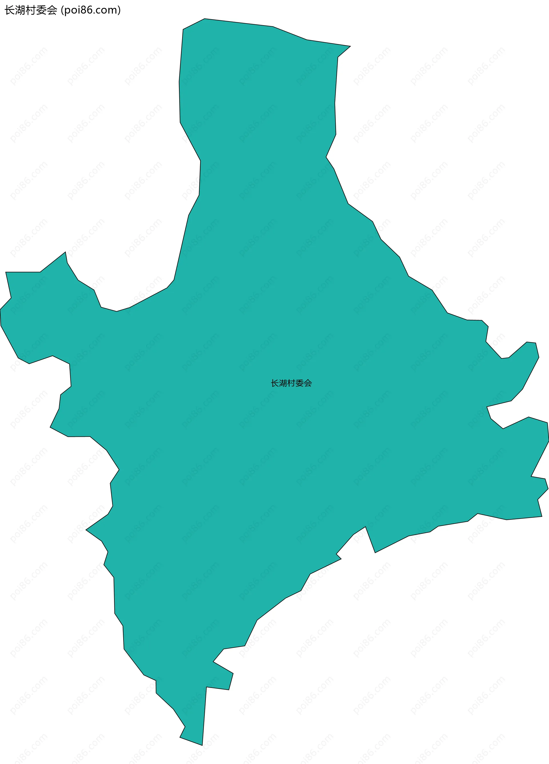 长湖村委会边界地图