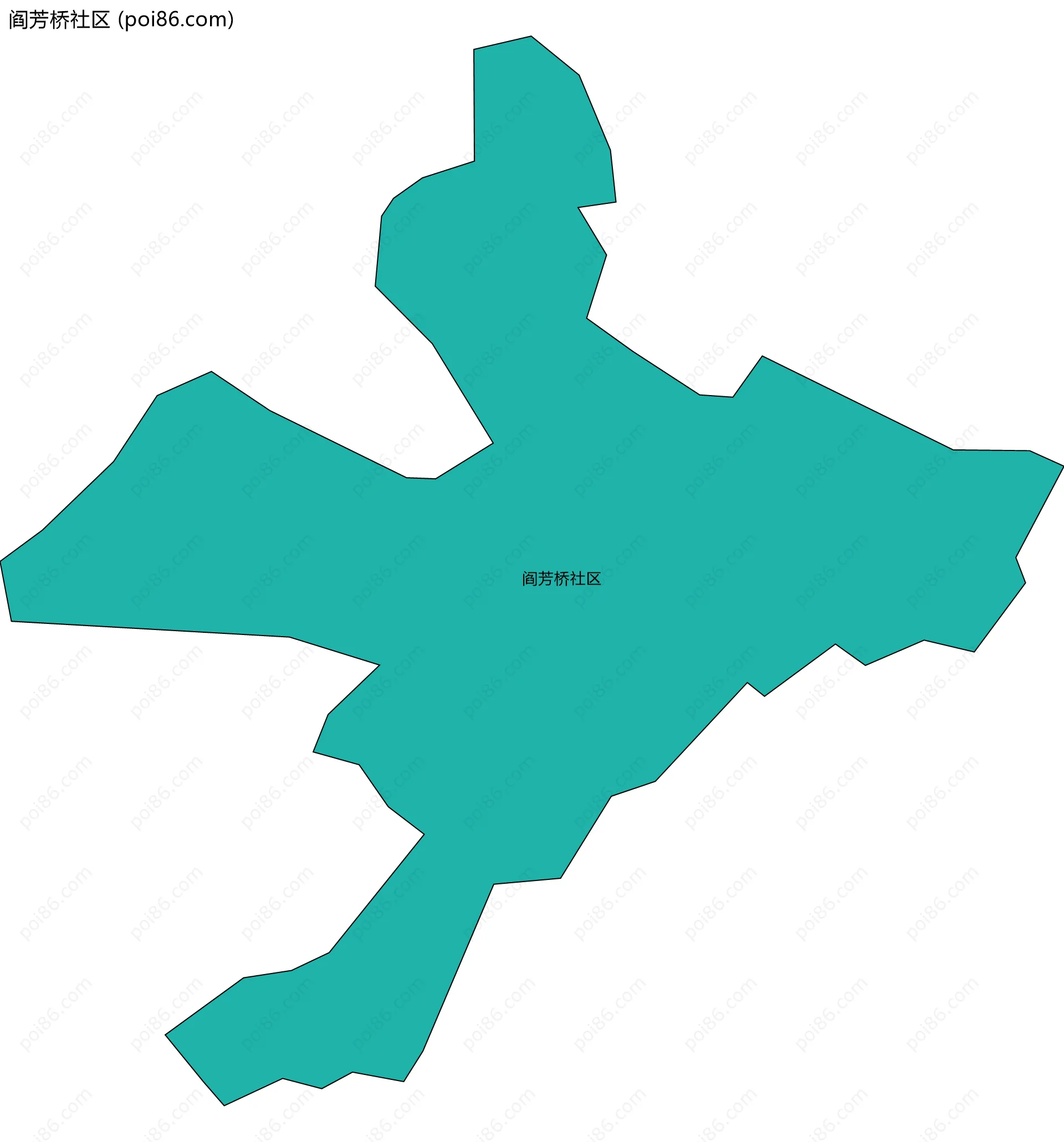 阎芳桥社区边界地图