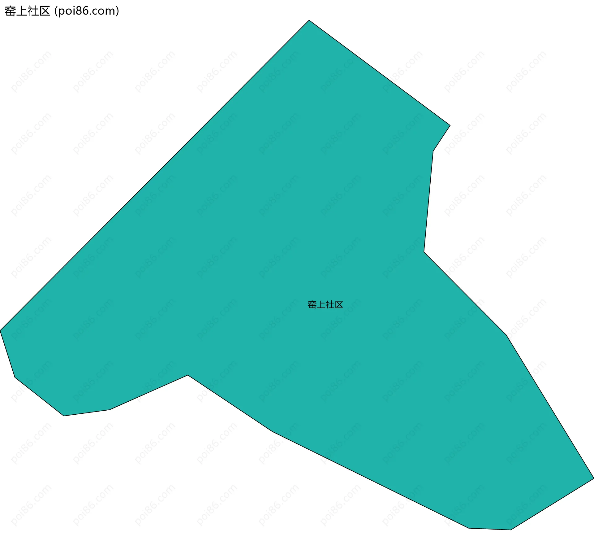 窑上社区边界地图