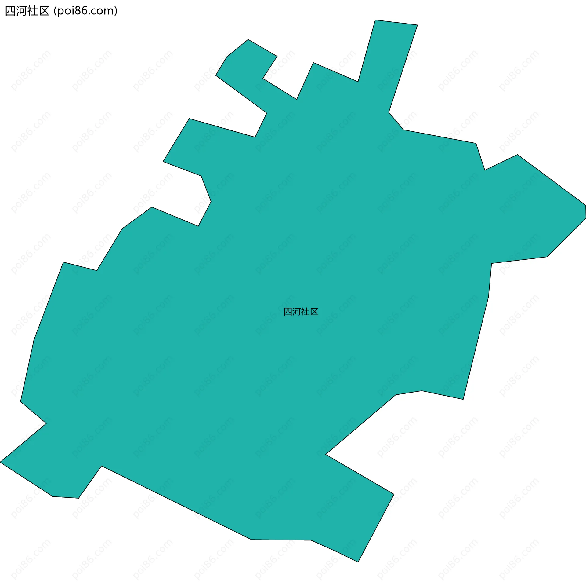 四河社区边界地图