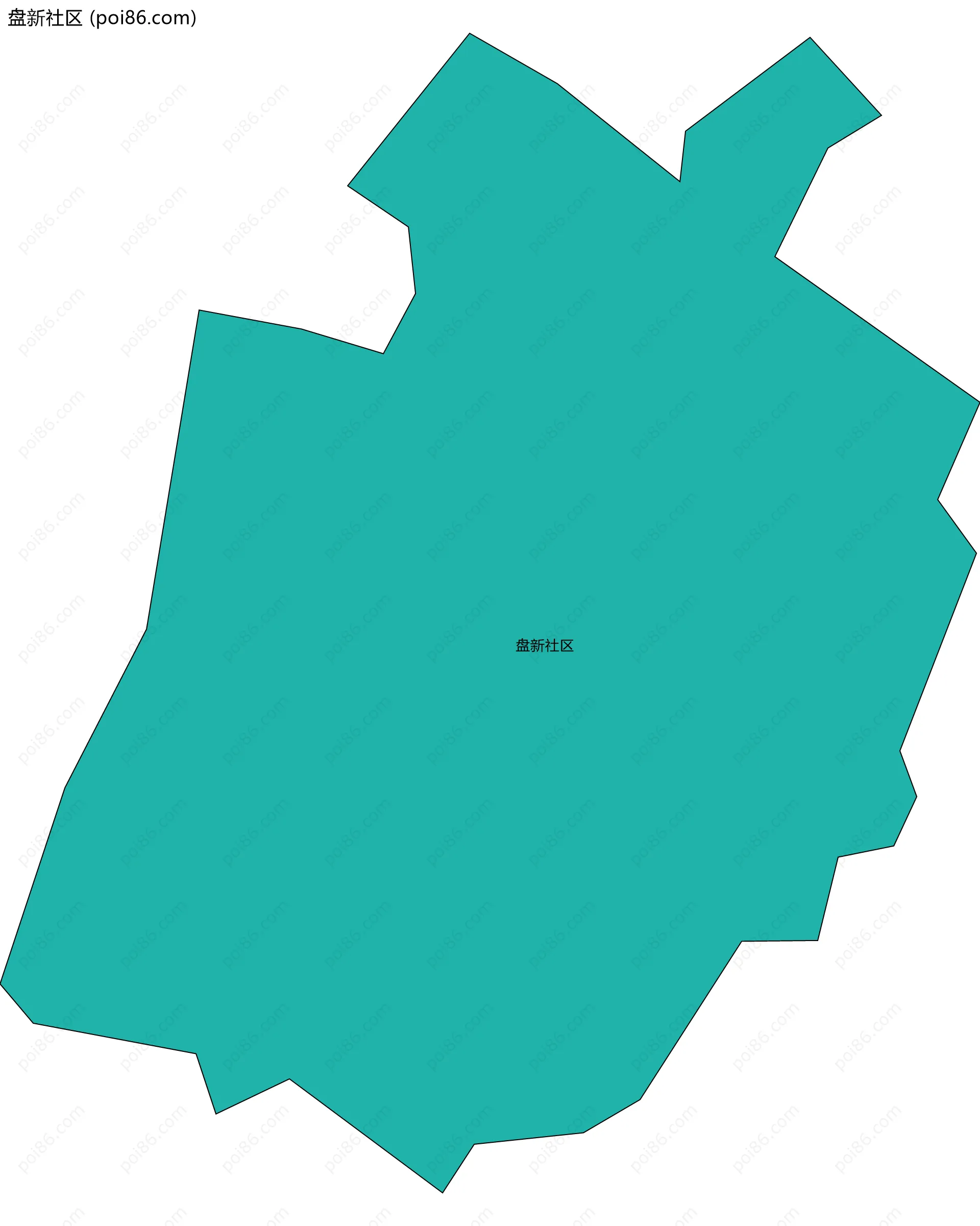 盘新社区边界地图
