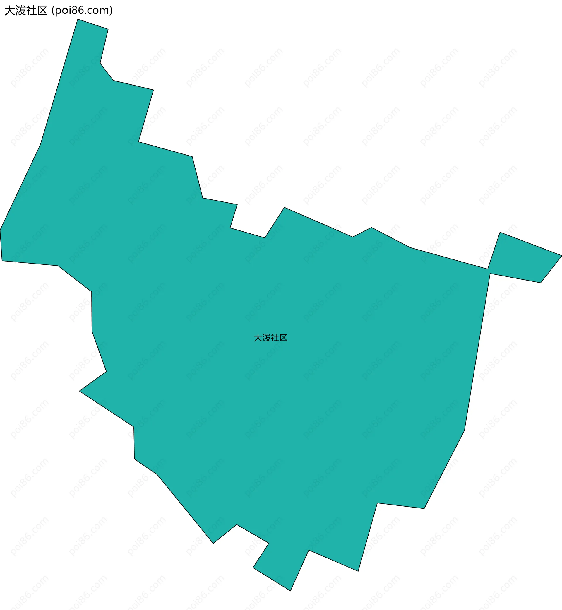 大泼社区边界地图