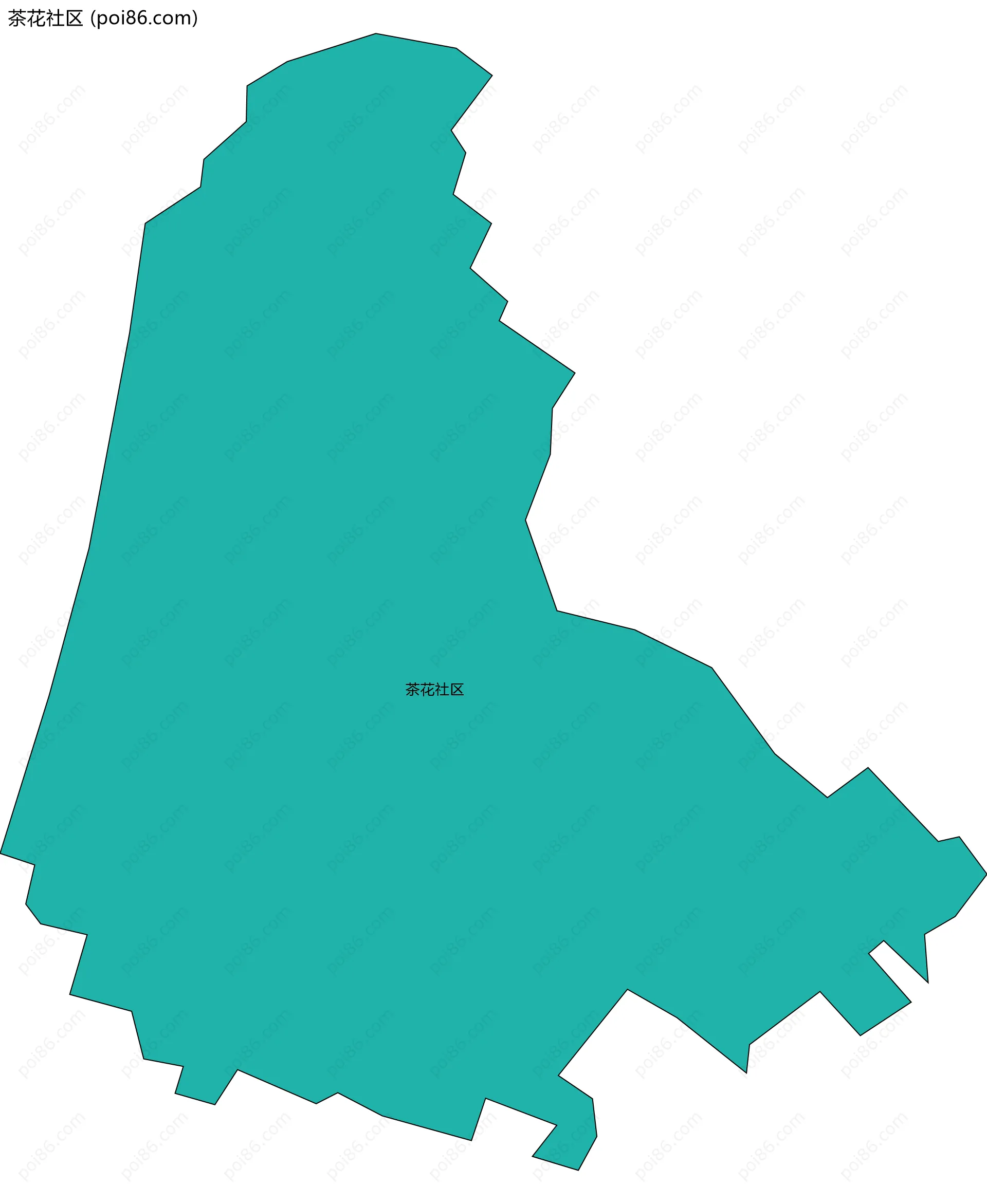 茶花社区边界地图
