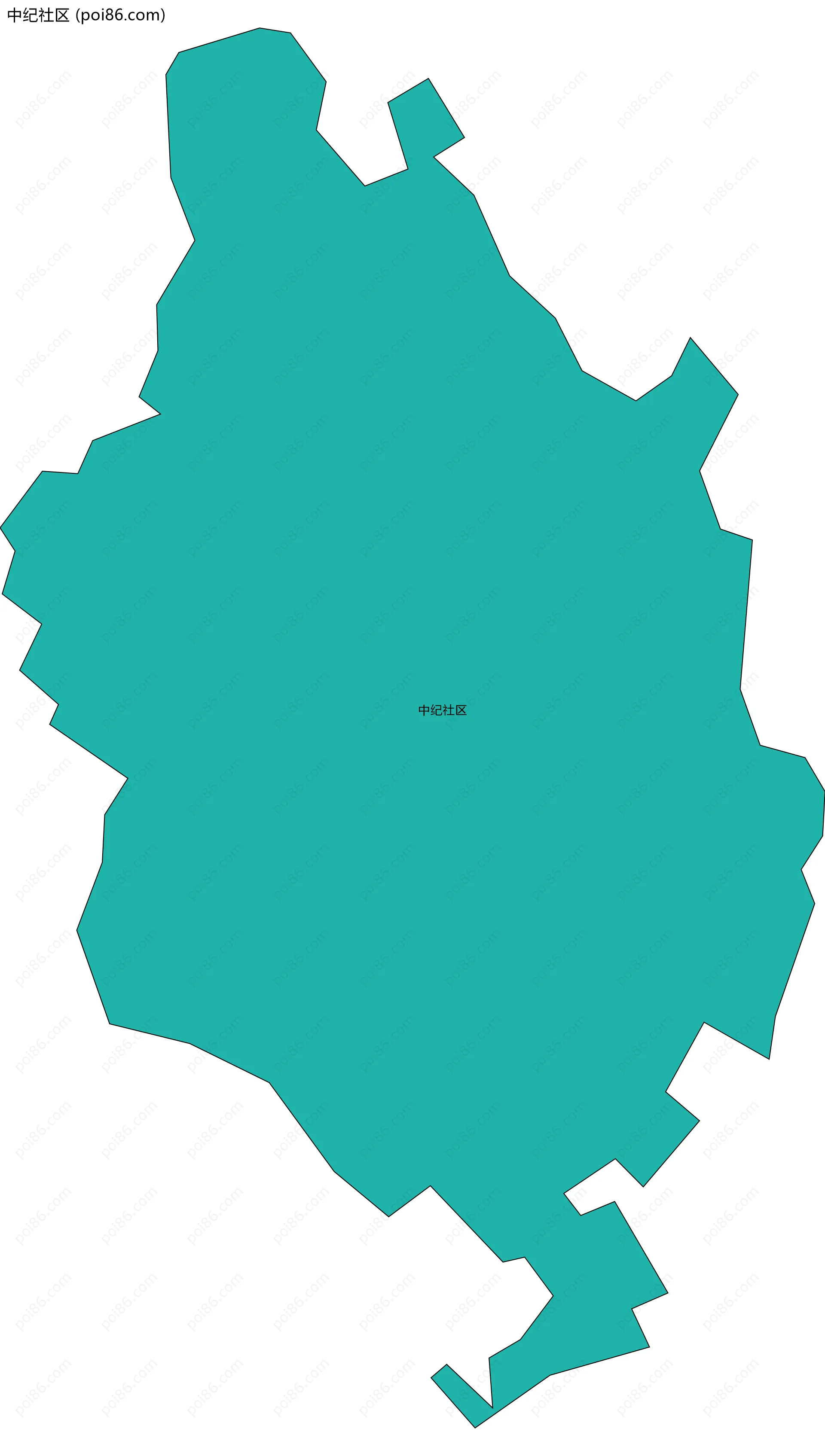 中纪社区边界地图