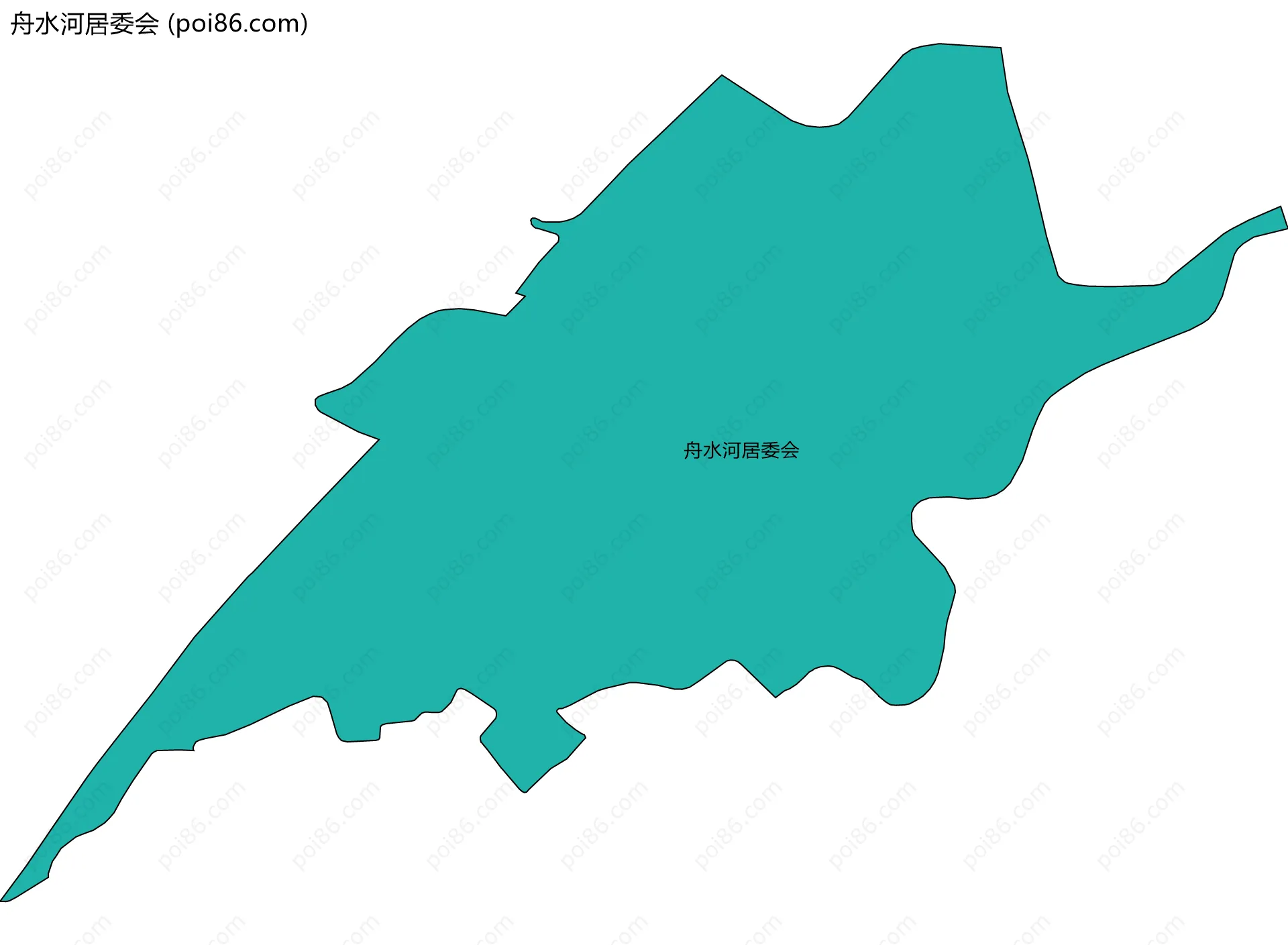 舟水河居委会边界地图