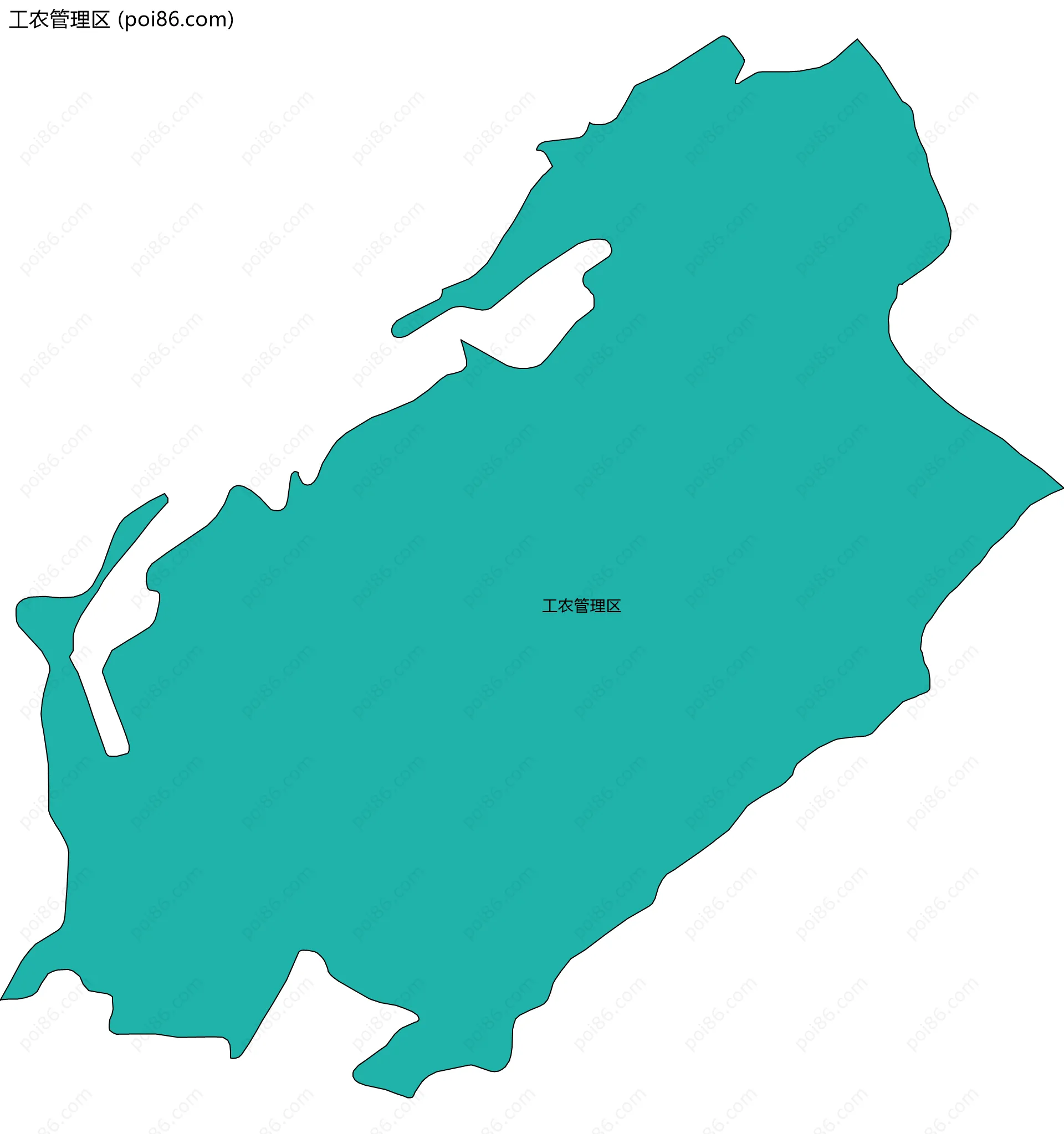 工农管理区边界地图
