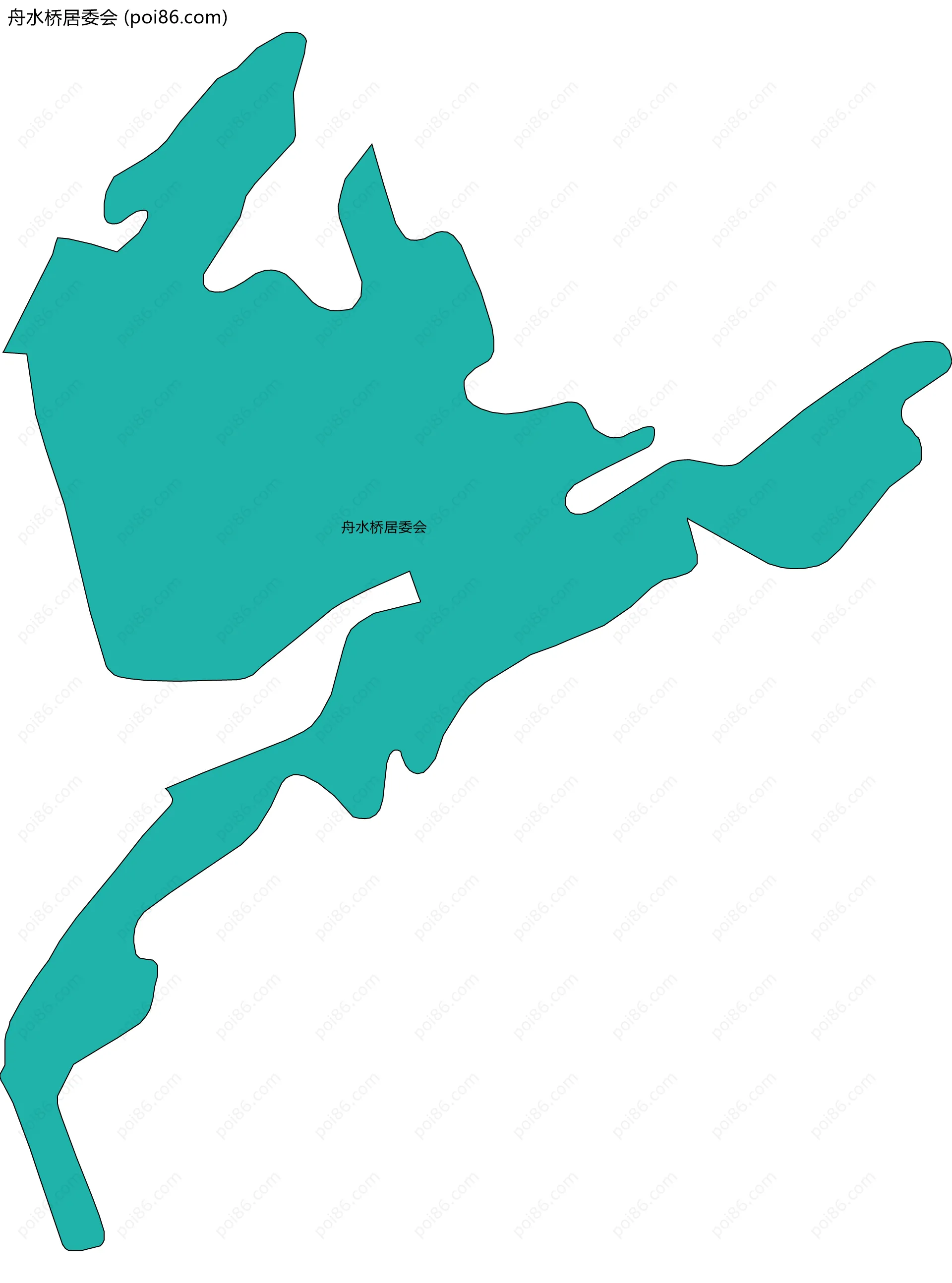 舟水桥居委会边界地图