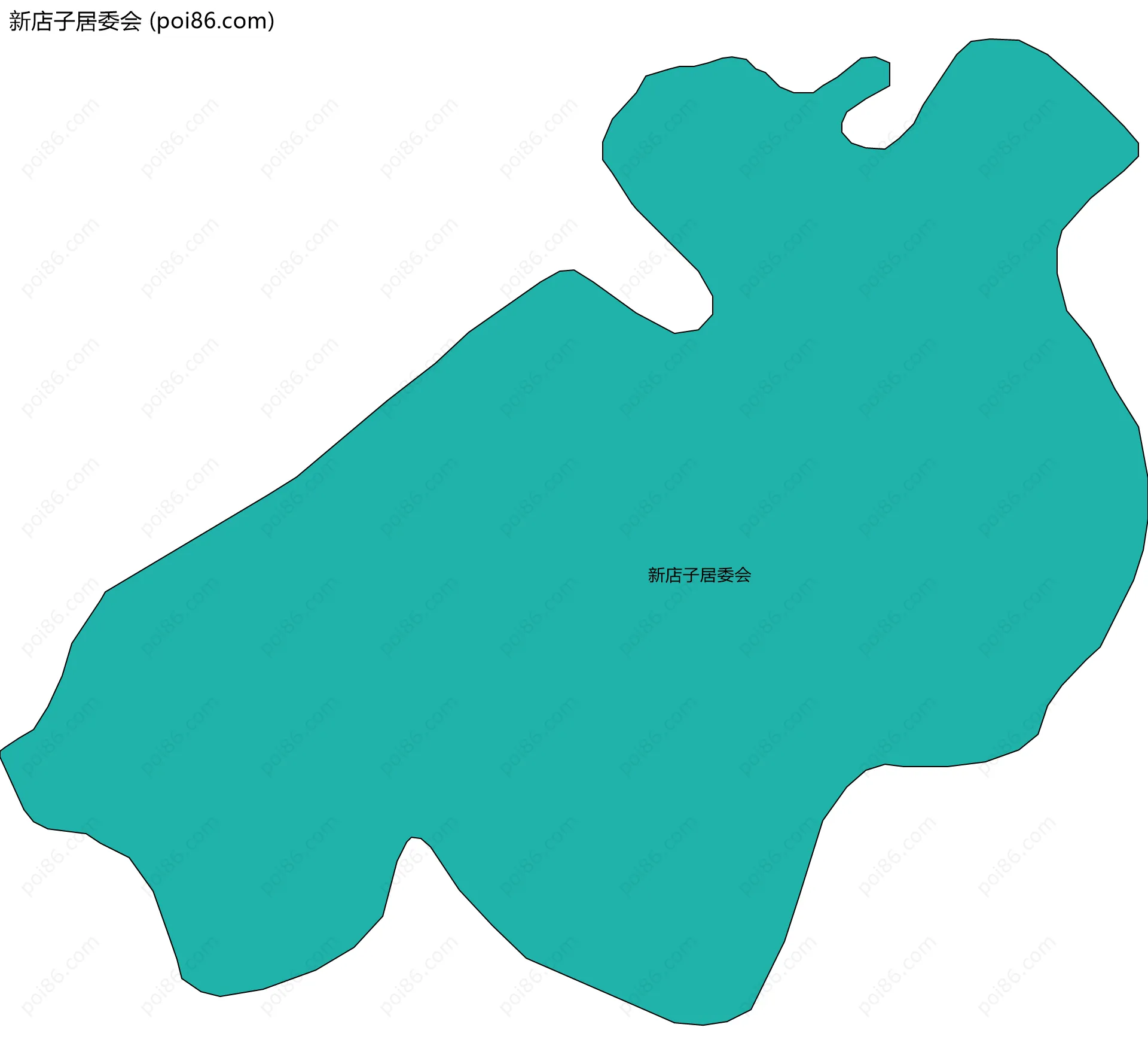 新店子居委会边界地图