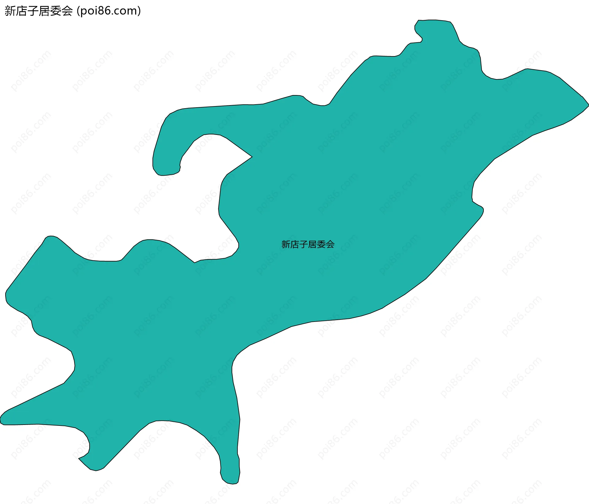 新店子居委会边界地图