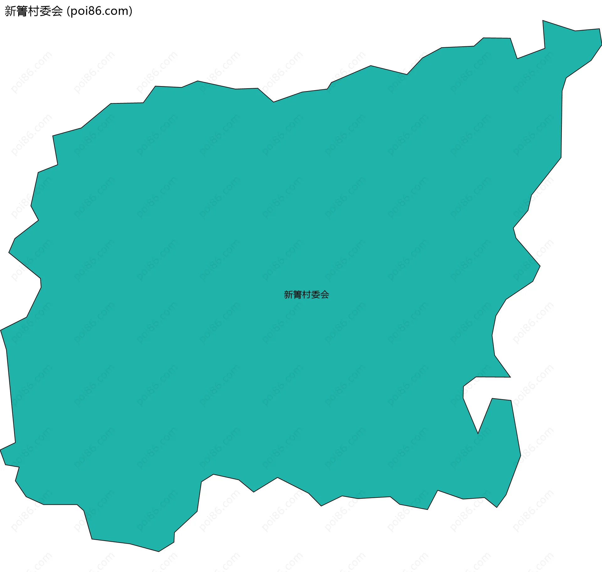 新箐村委会边界地图