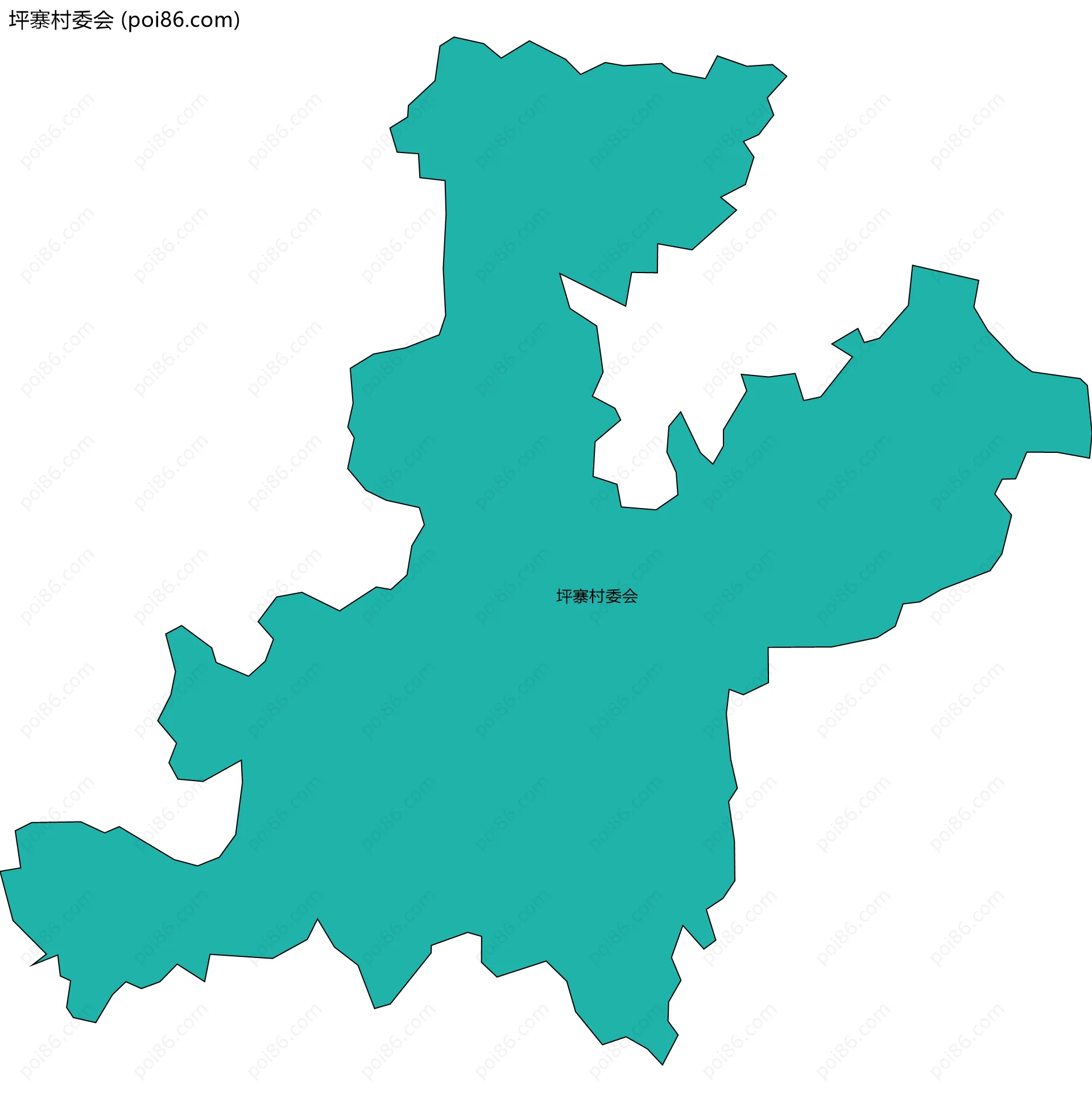 坪寨村委会边界地图