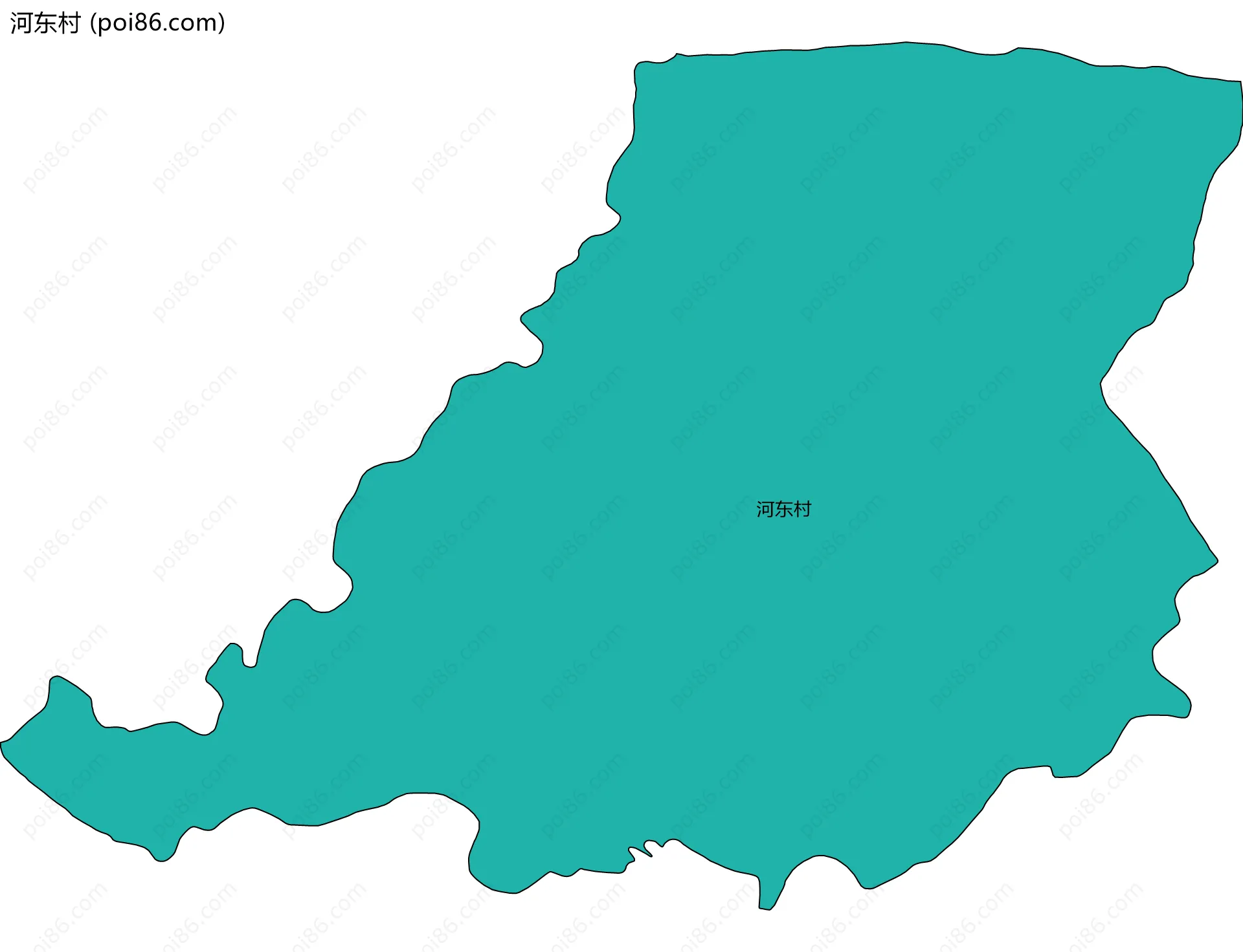 河东村边界地图
