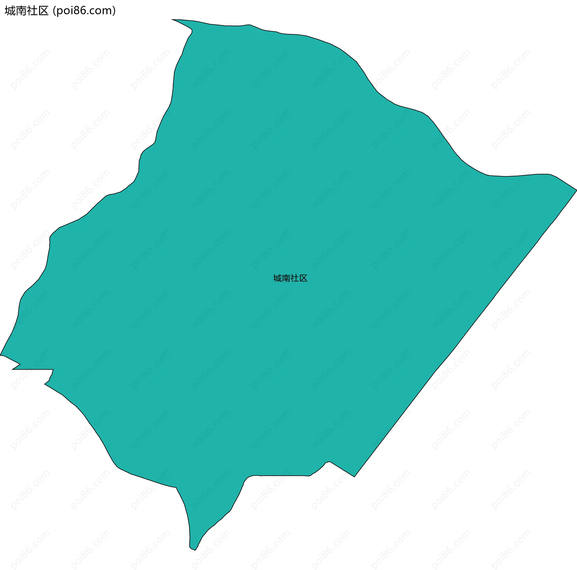 城南社区边界地图