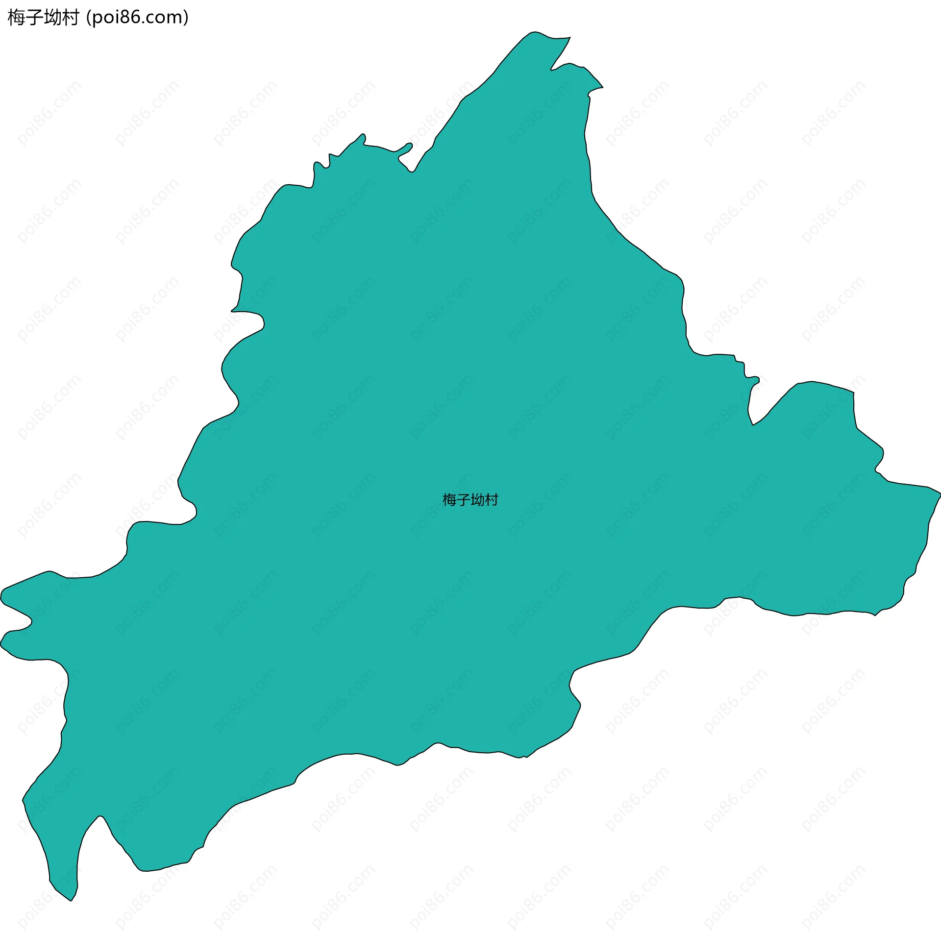 梅子坳村边界地图