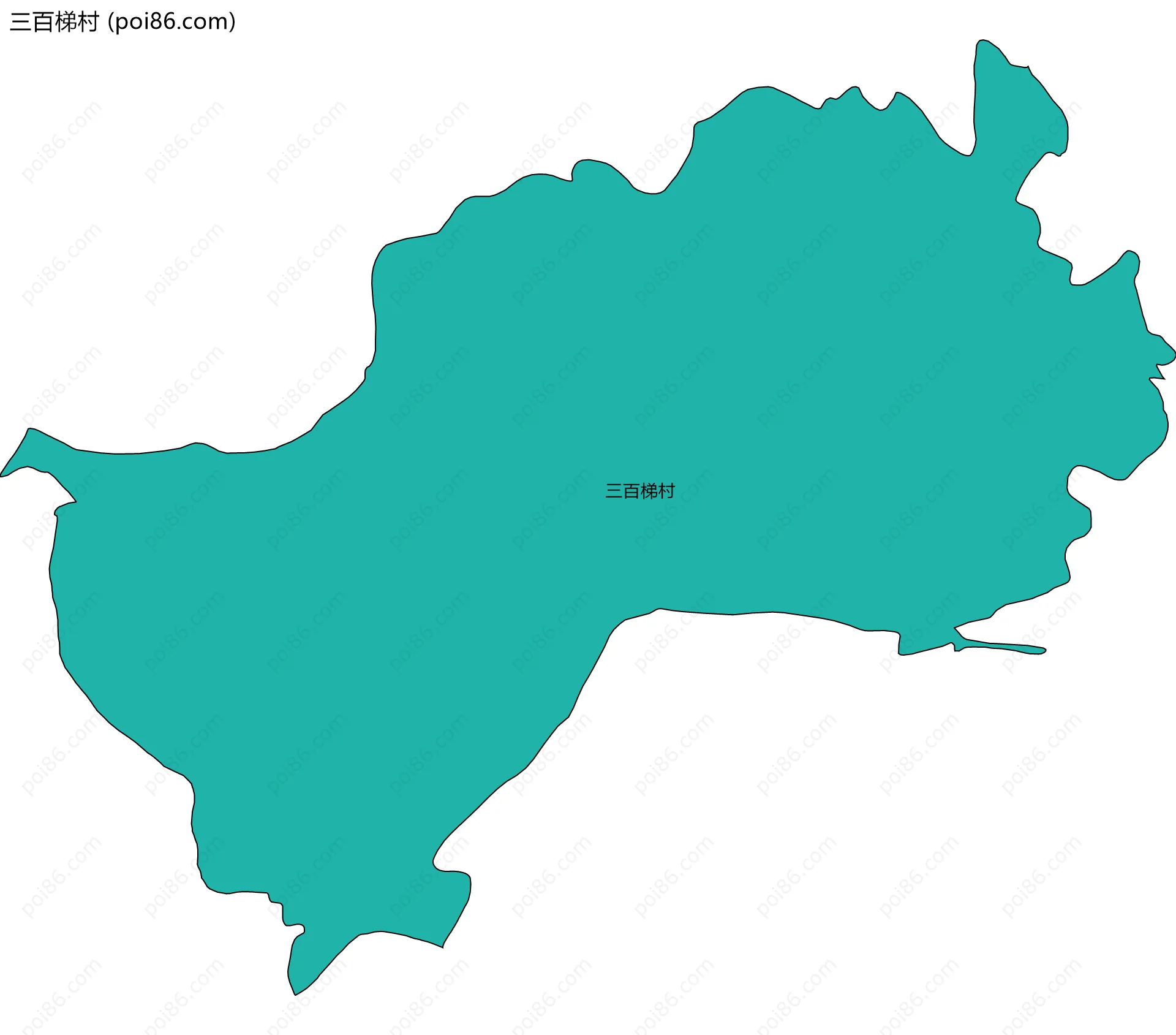 三百梯村边界地图