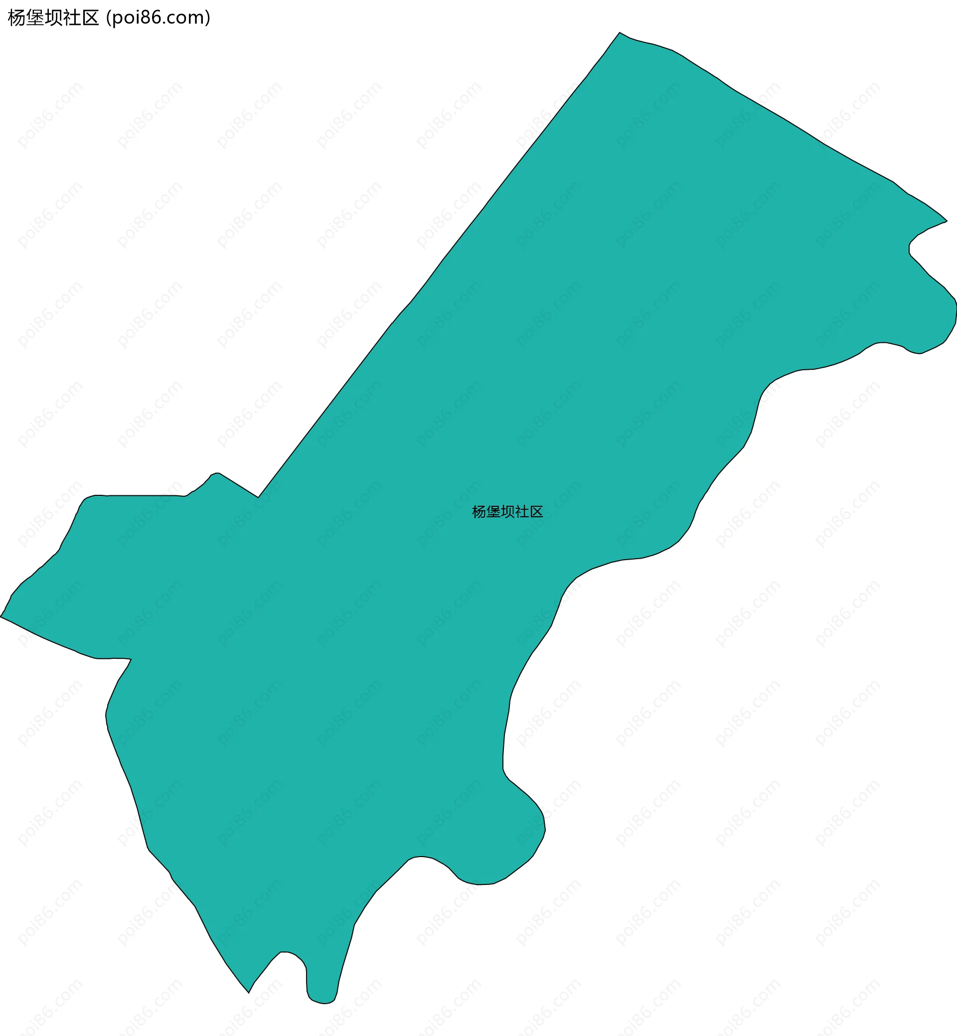 杨堡坝社区边界地图