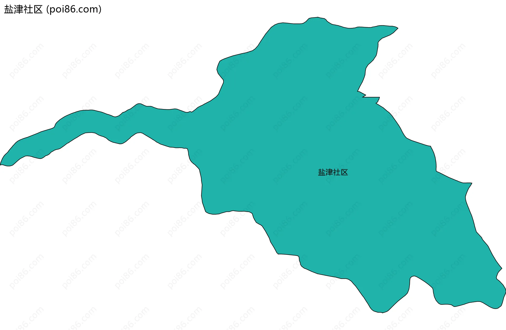 盐津社区边界地图