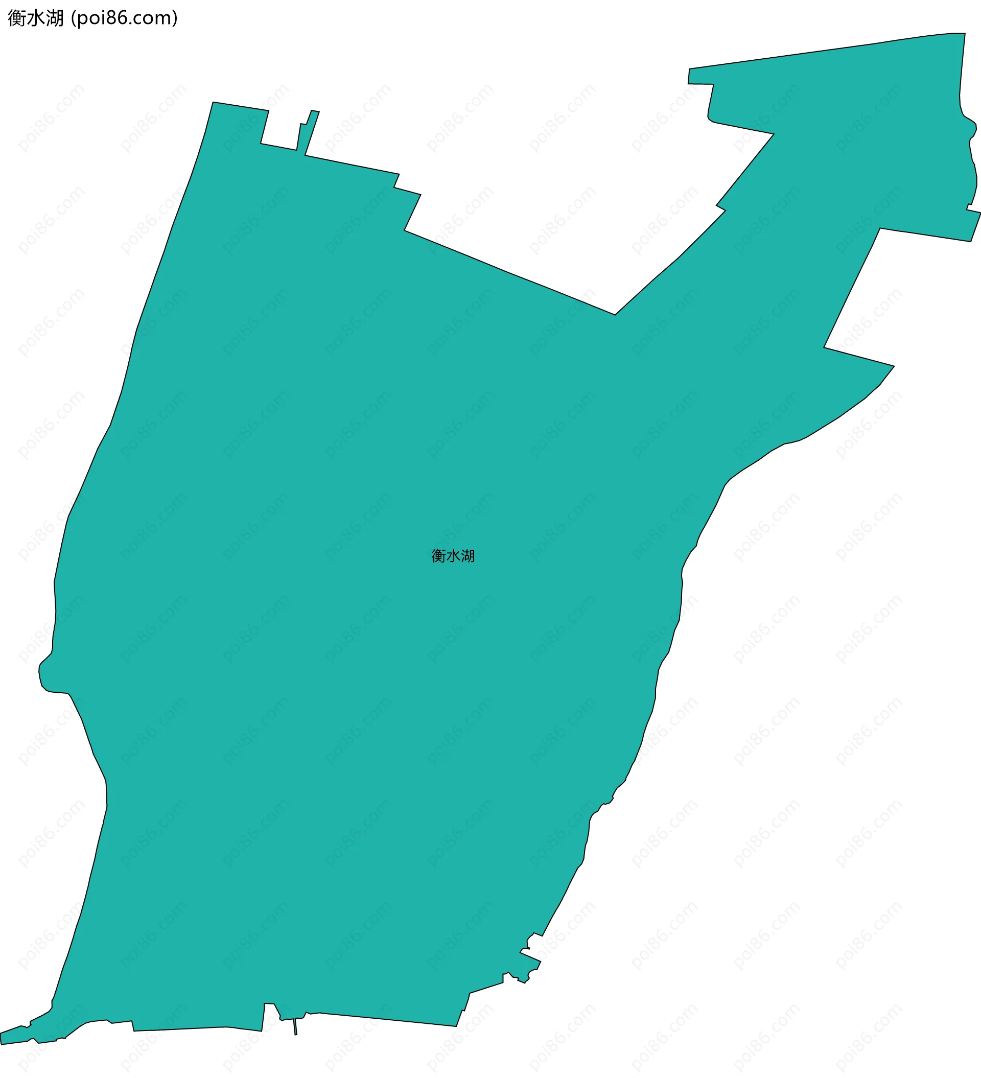 衡水湖边界地图