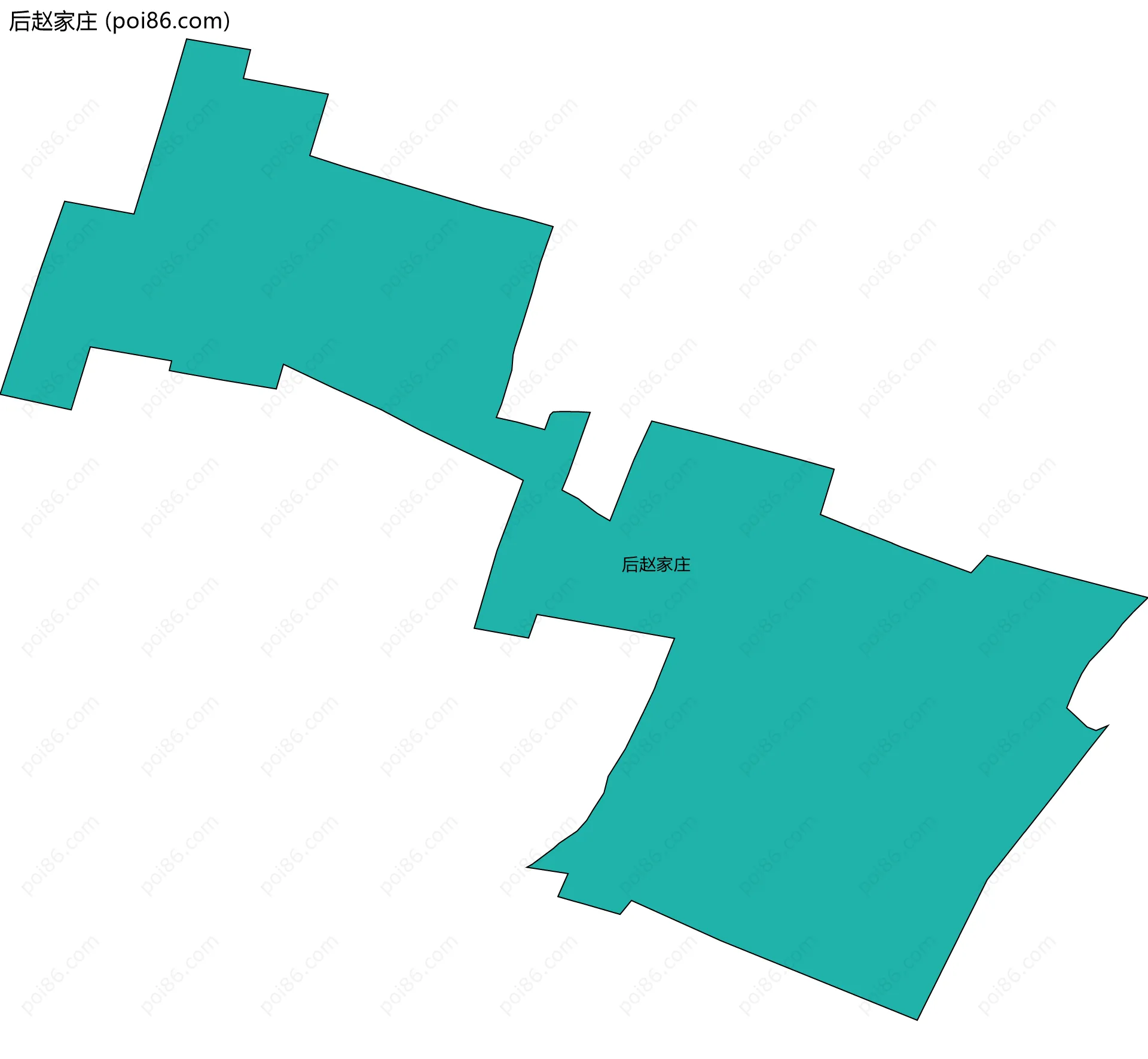 后赵家庄边界地图