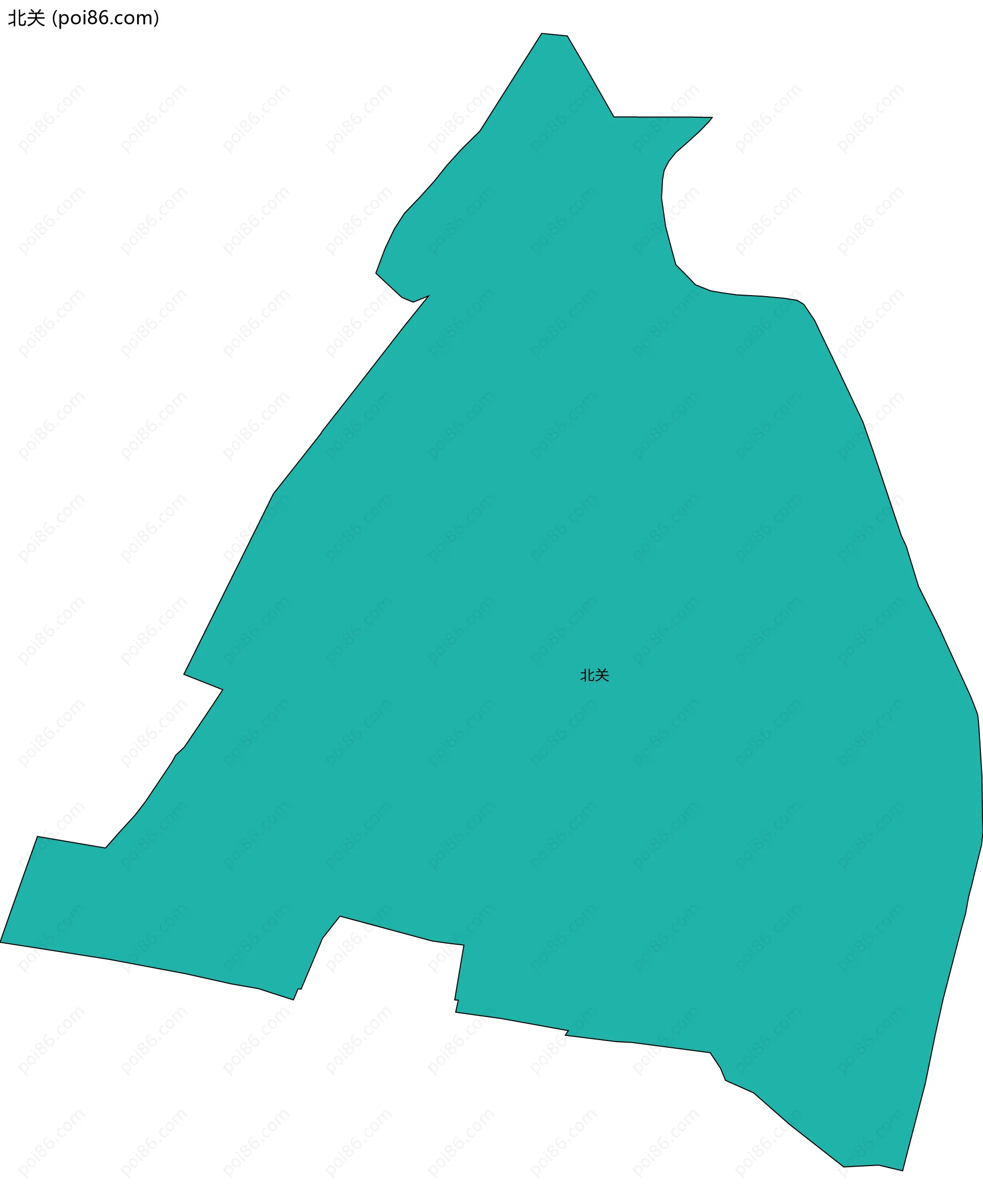 北关边界地图