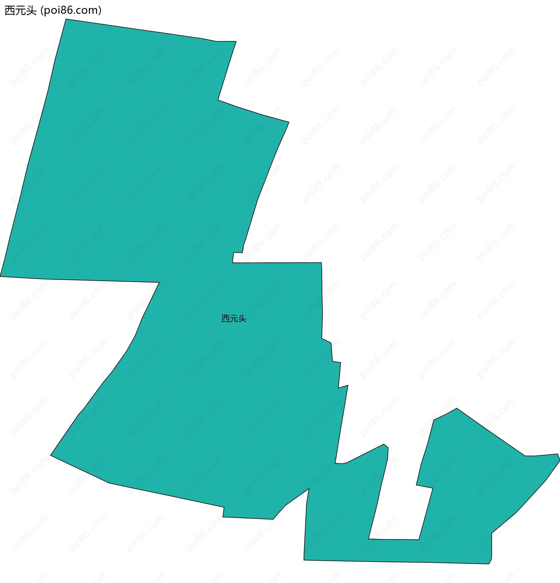 西元头边界地图