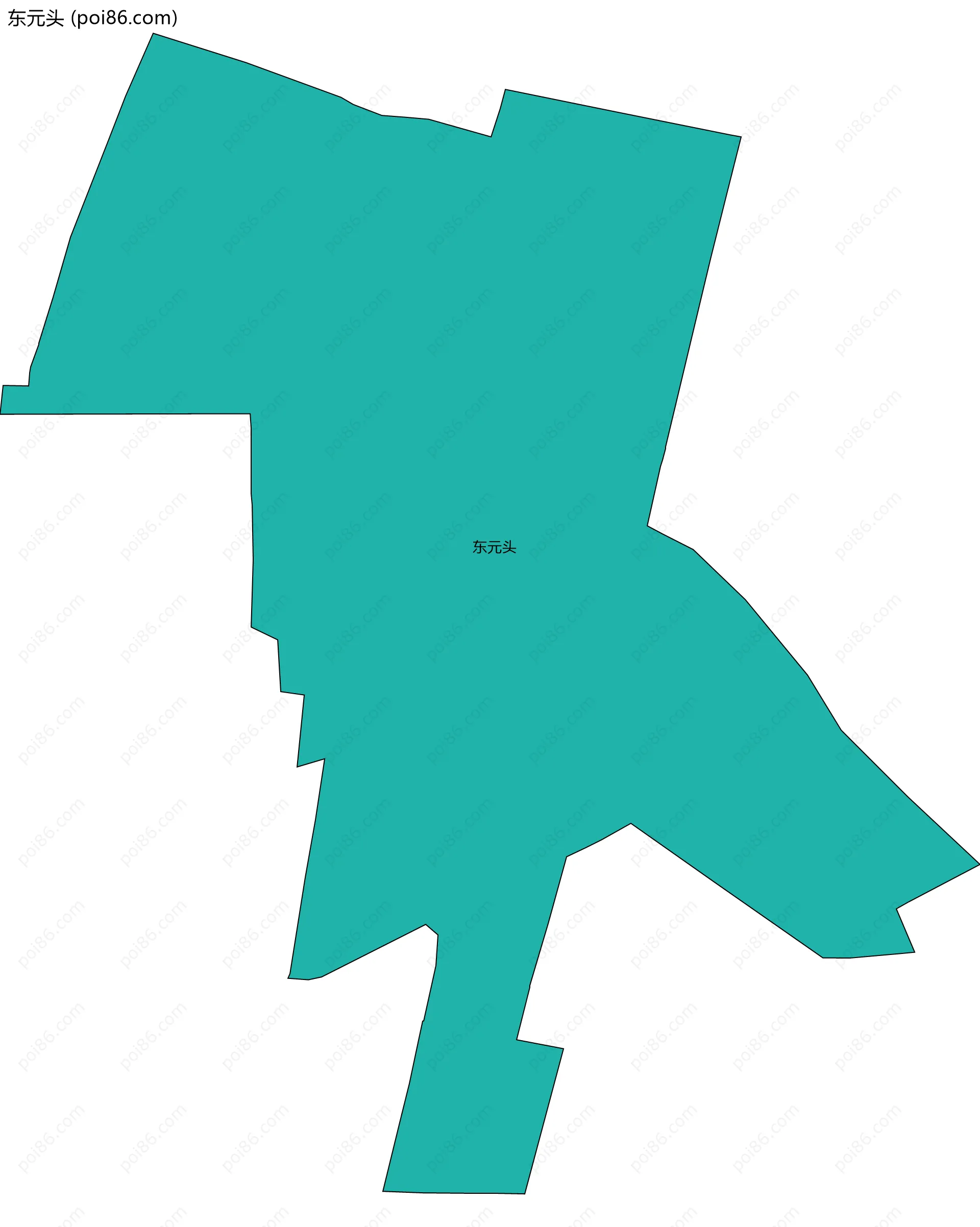 东元头边界地图