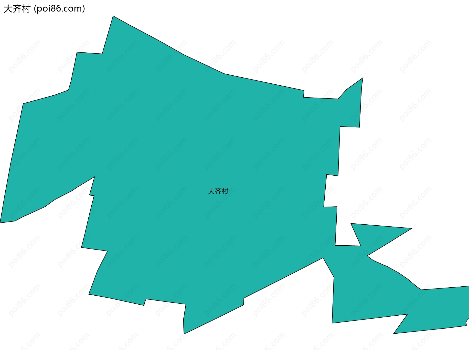 大齐村边界地图