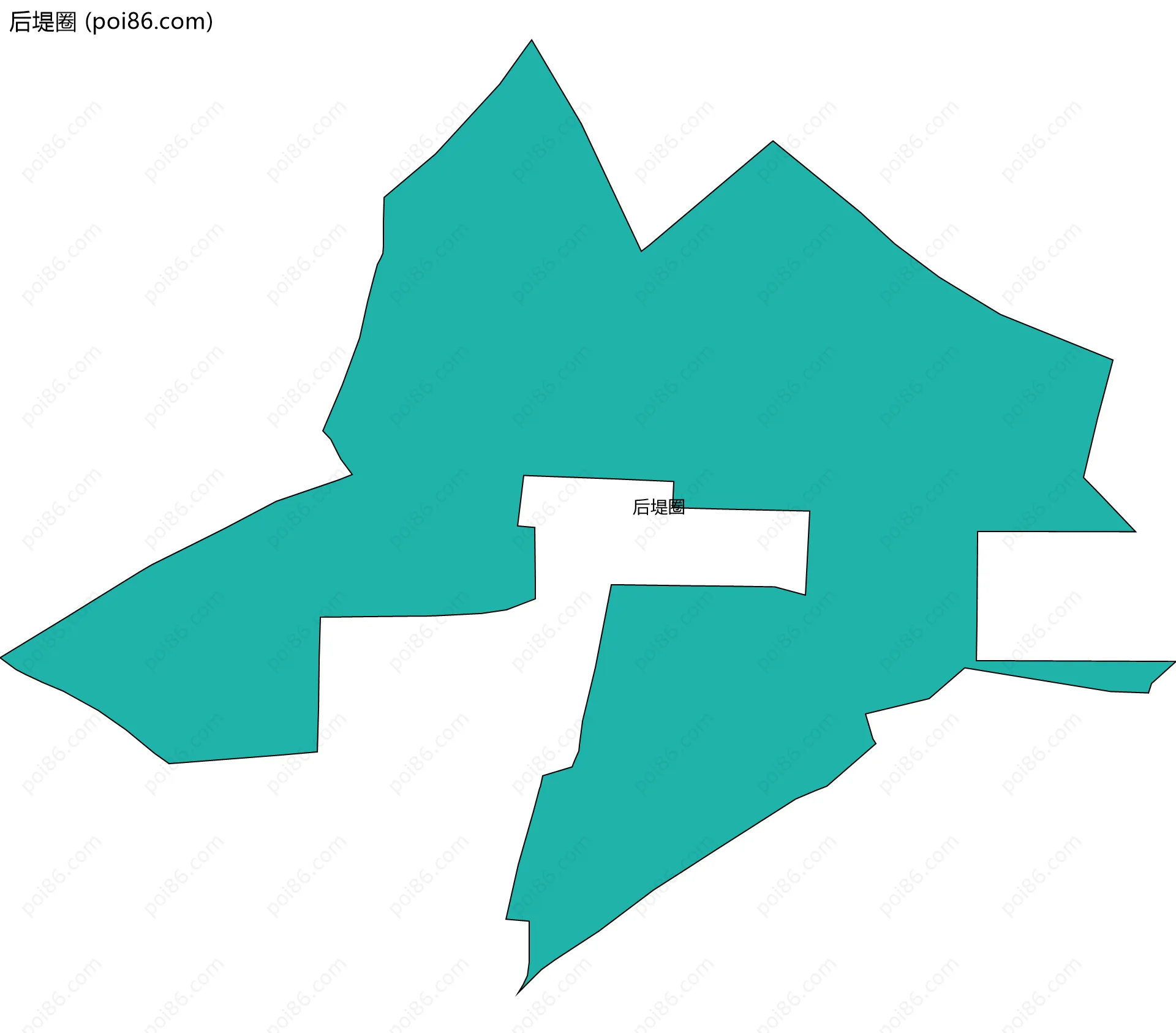 后堤圈边界地图
