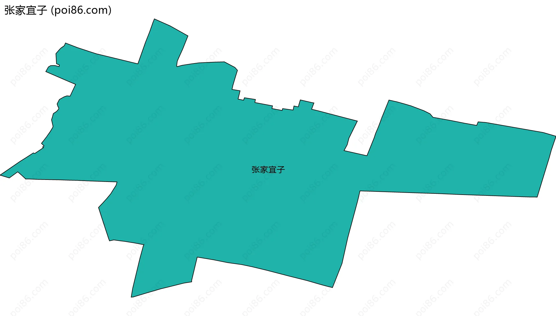 张家宜子边界地图