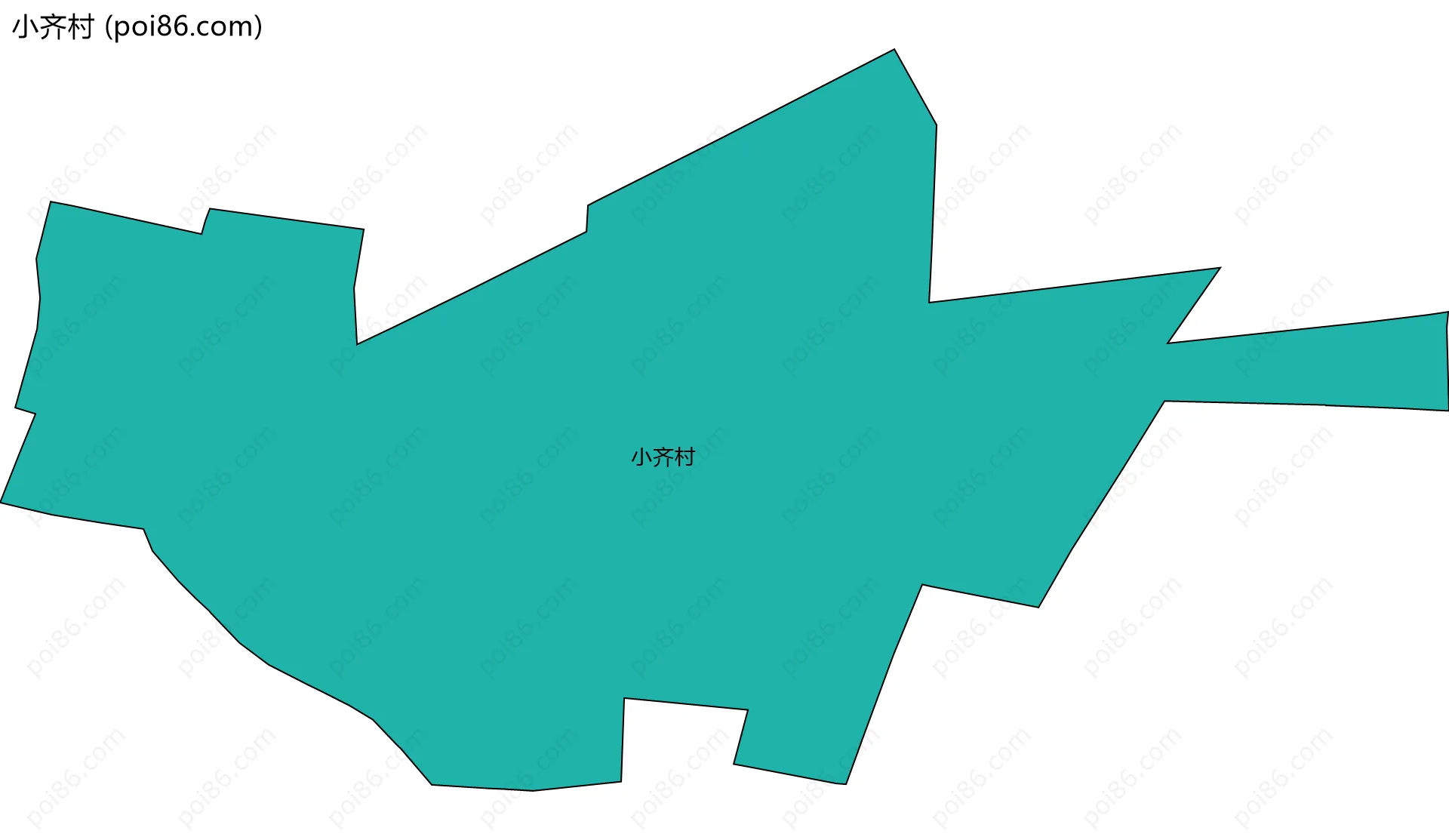 小齐村边界地图