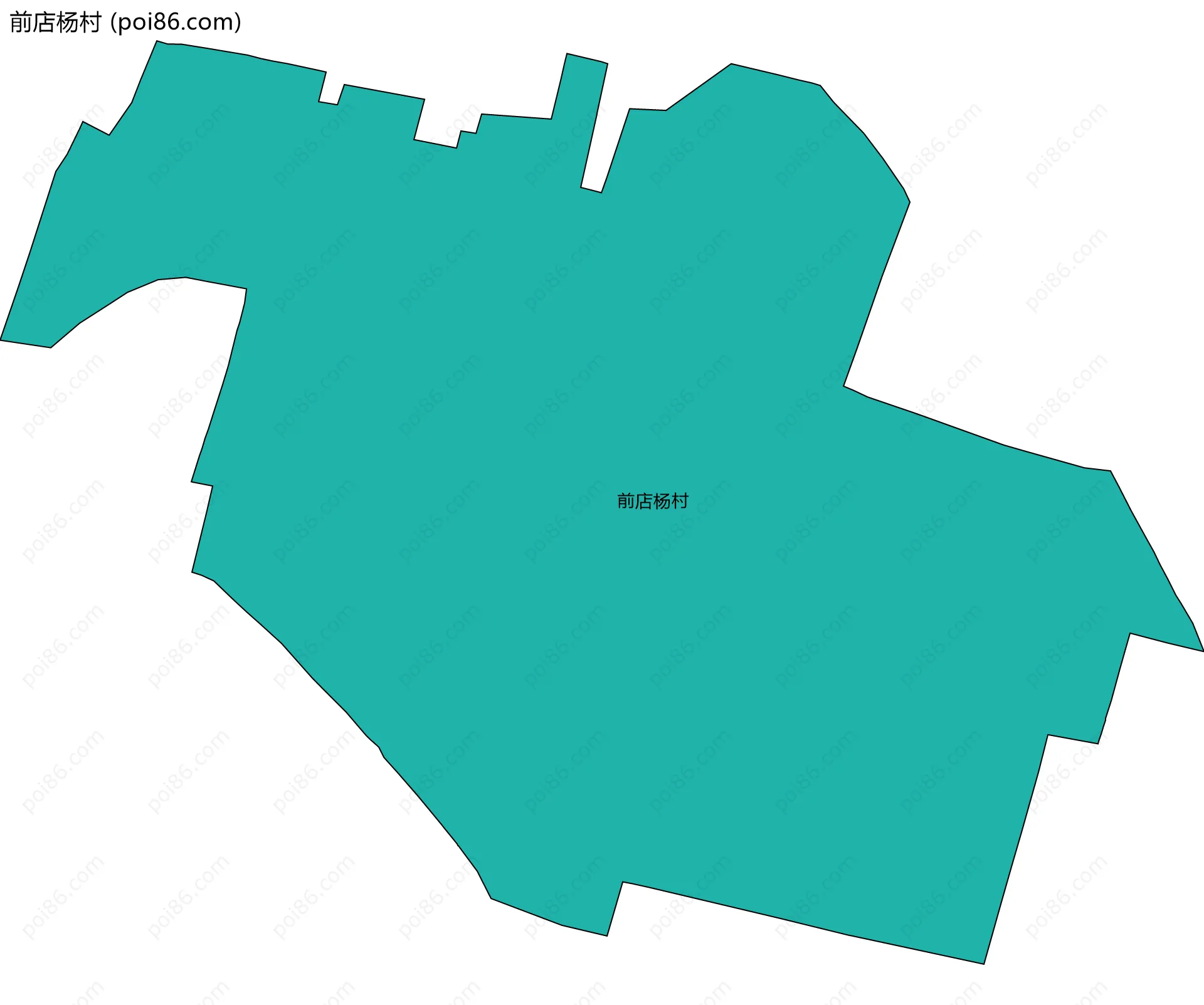 前店杨村边界地图