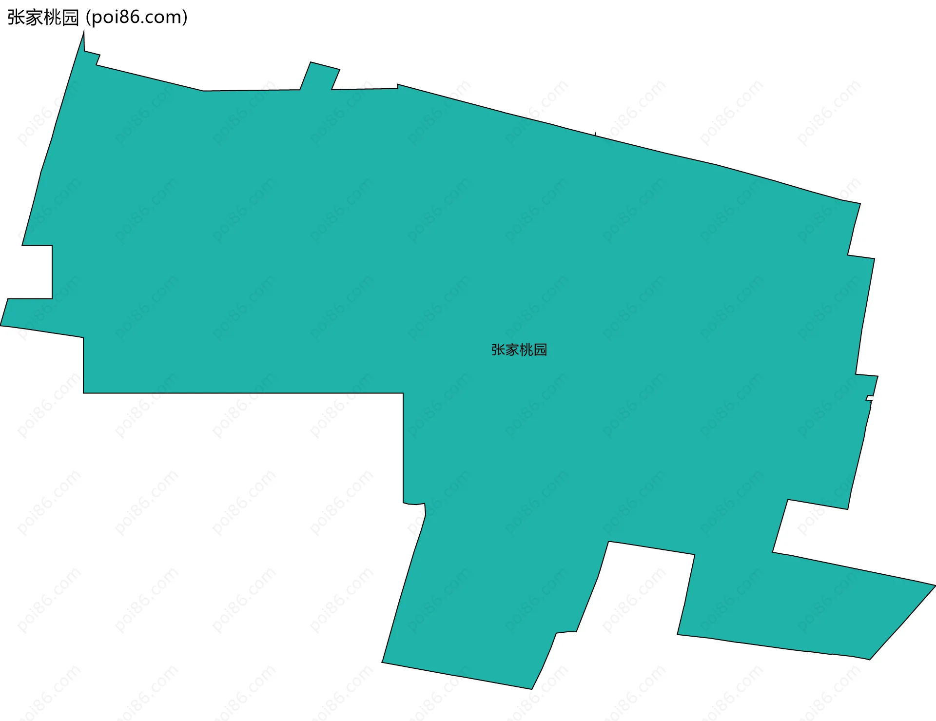 张家桃园边界地图