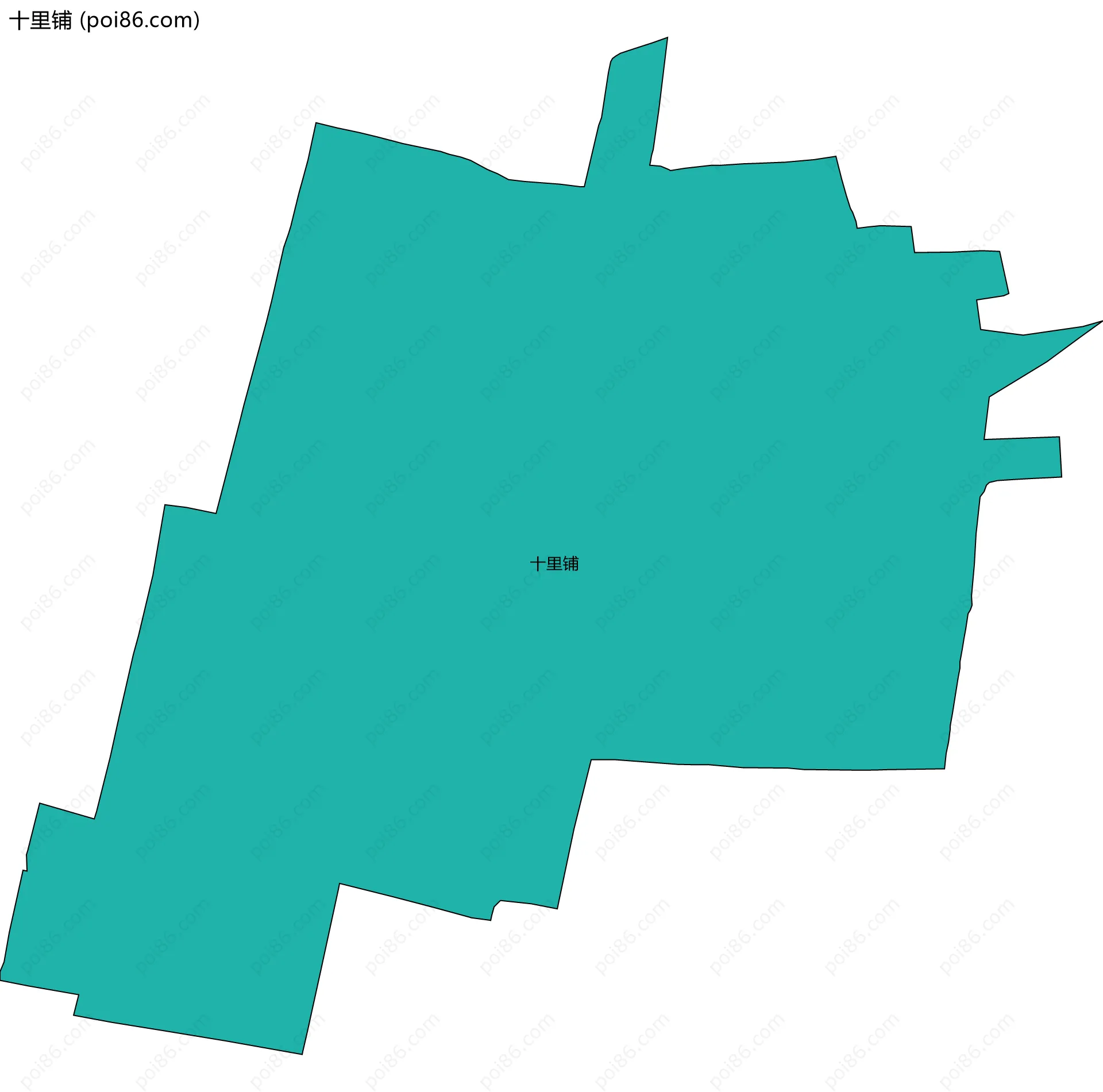 十里铺边界地图