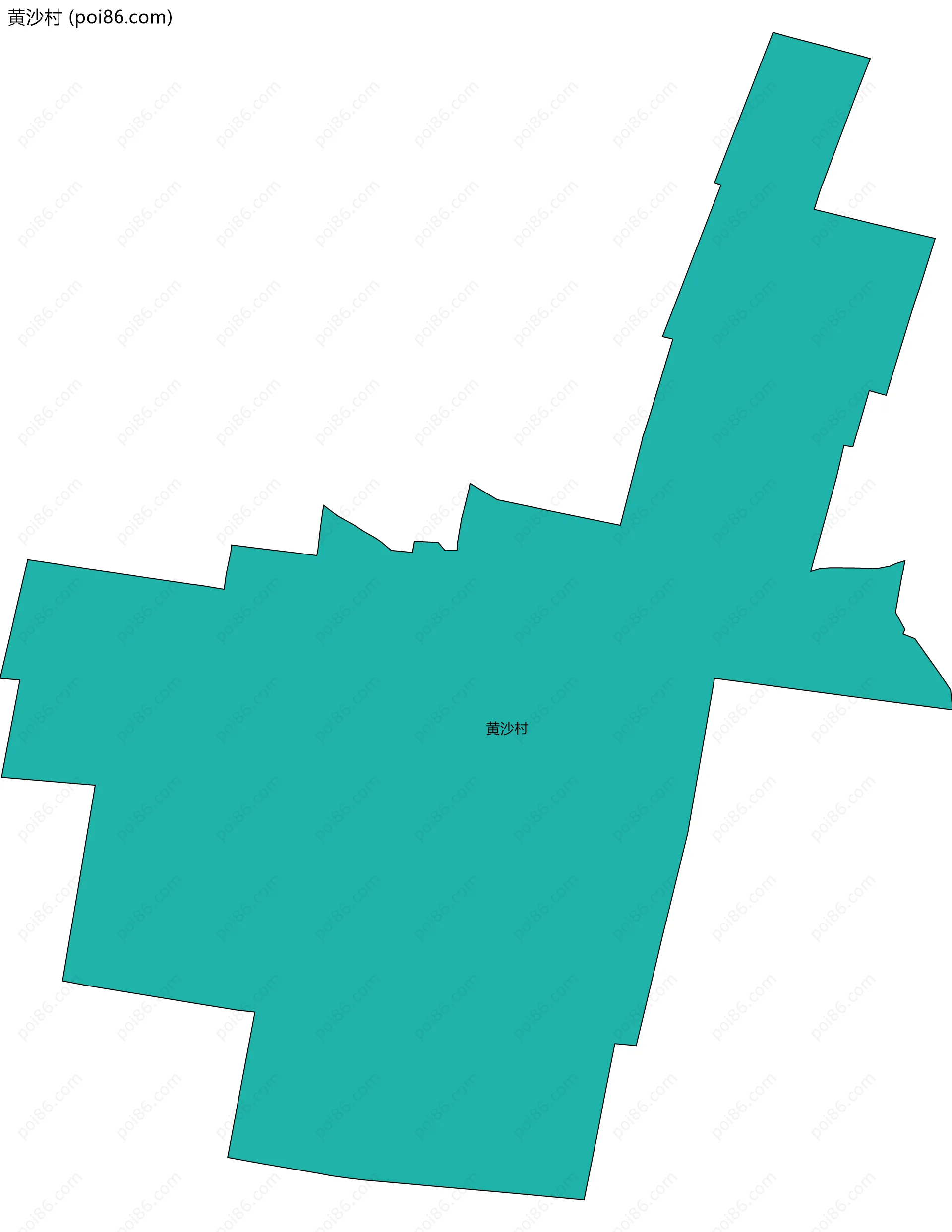 黄沙村边界地图