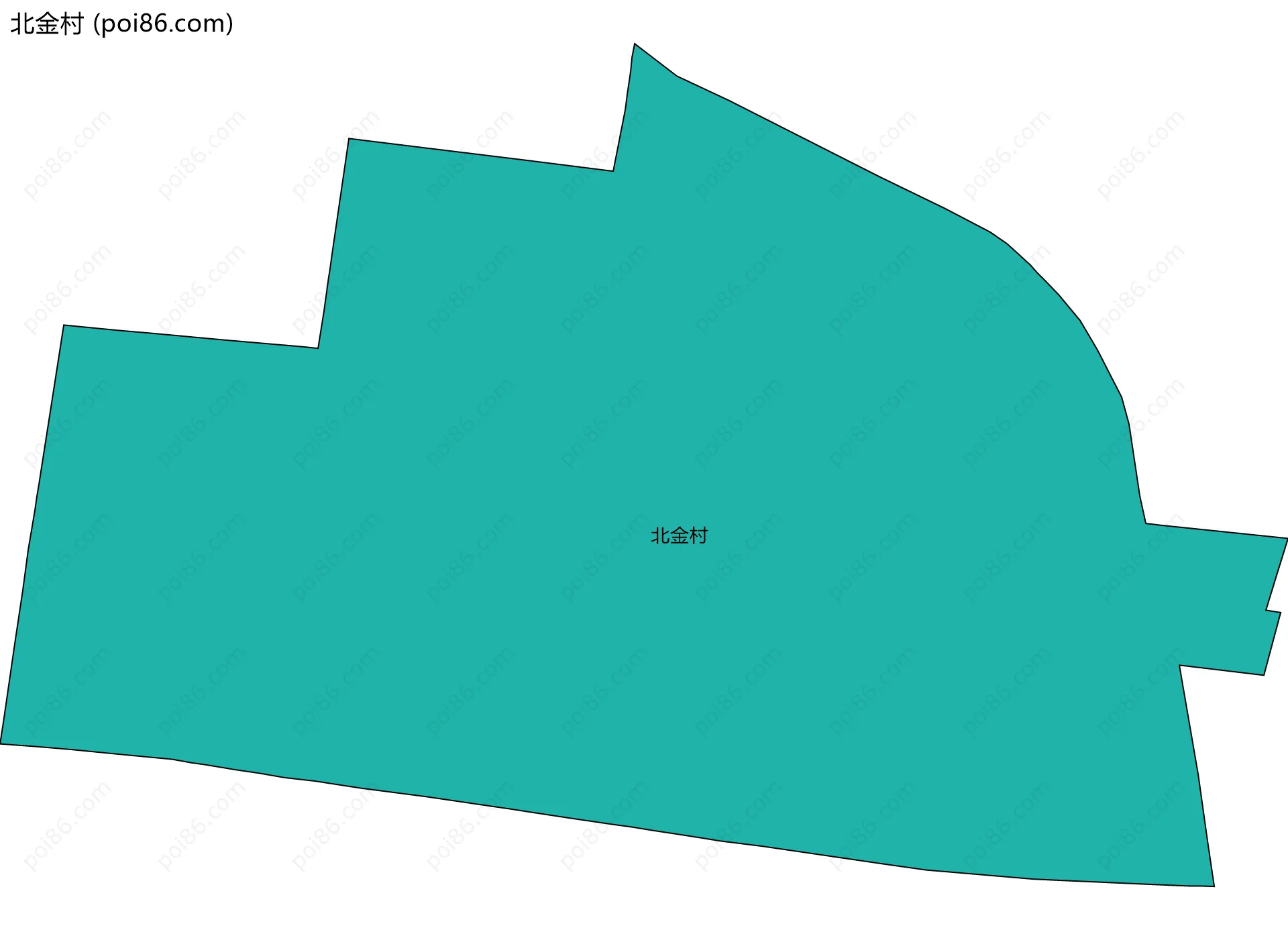 北金村边界地图