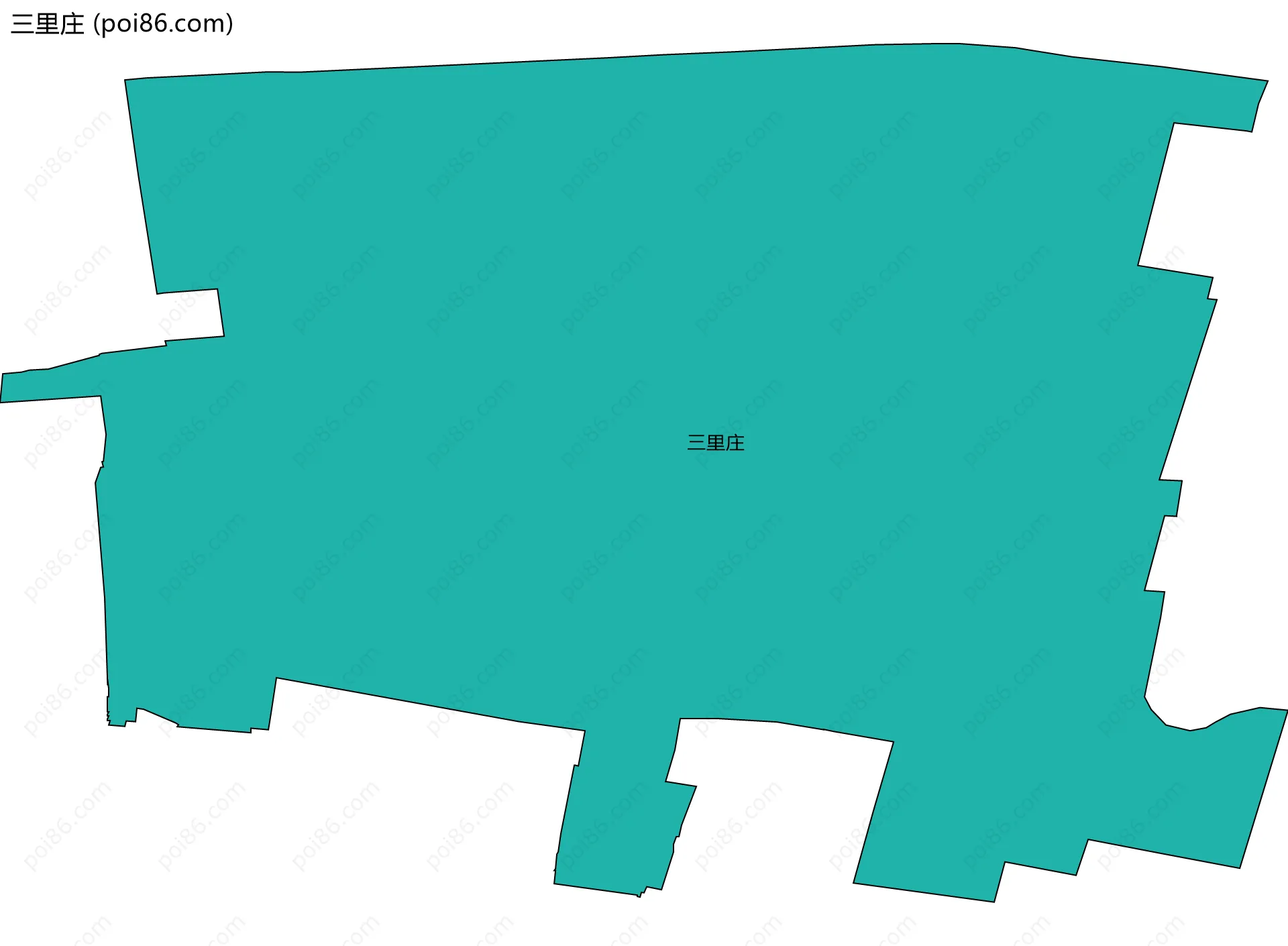 三里庄边界地图