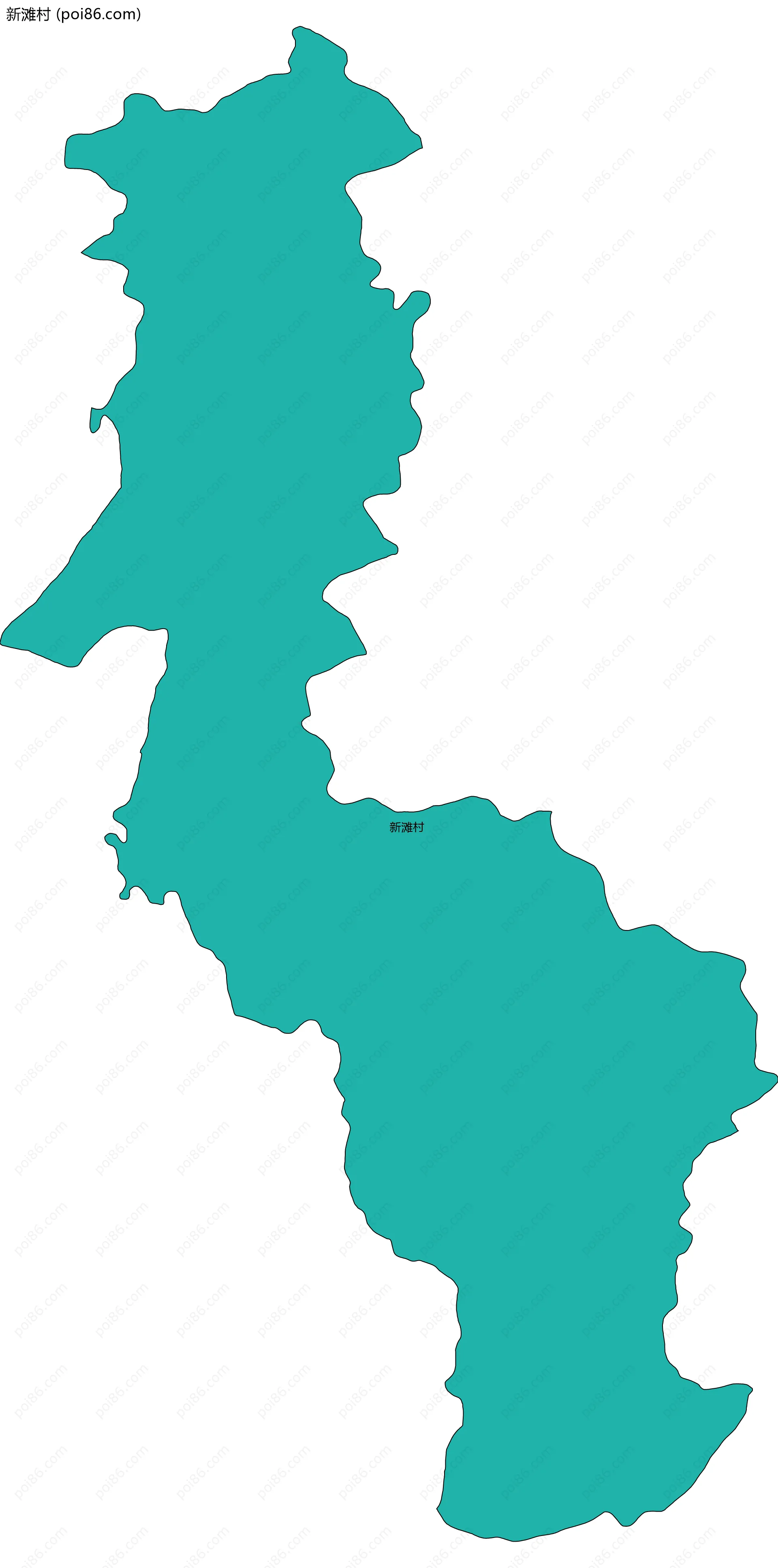 新滩村边界地图