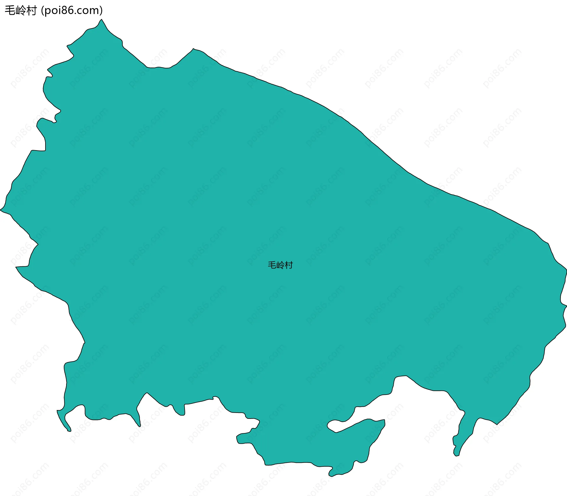 毛岭村边界地图