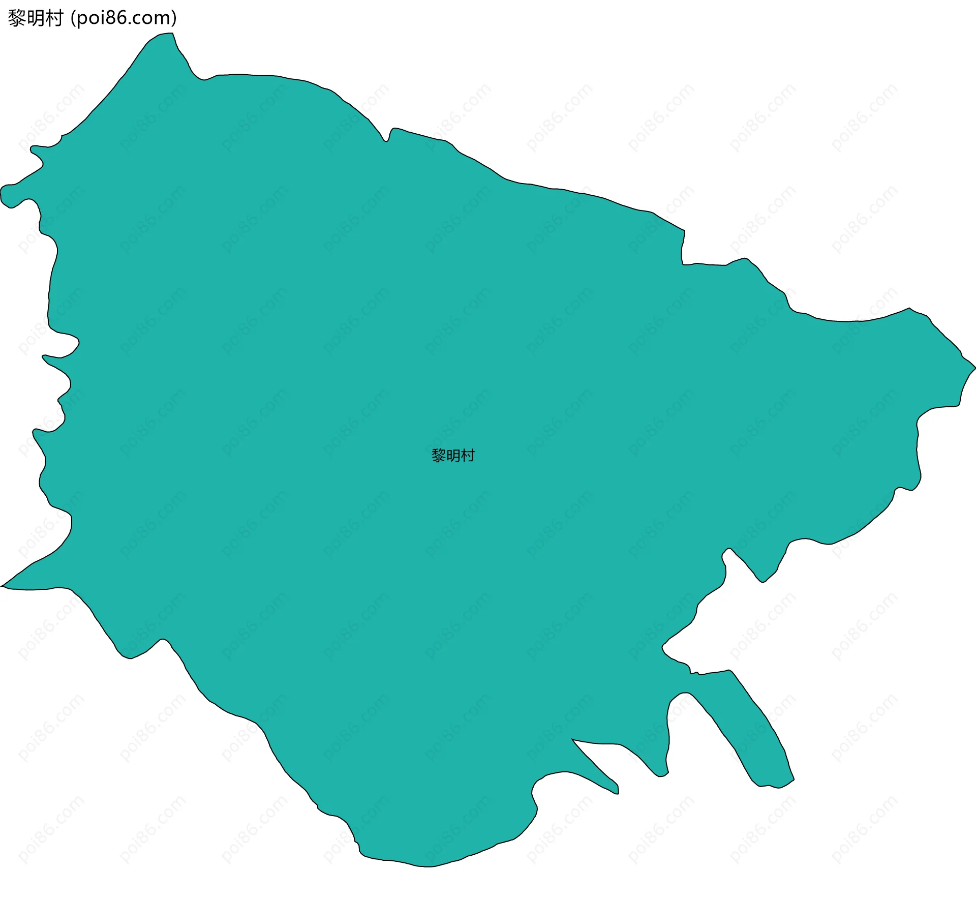 黎明村边界地图