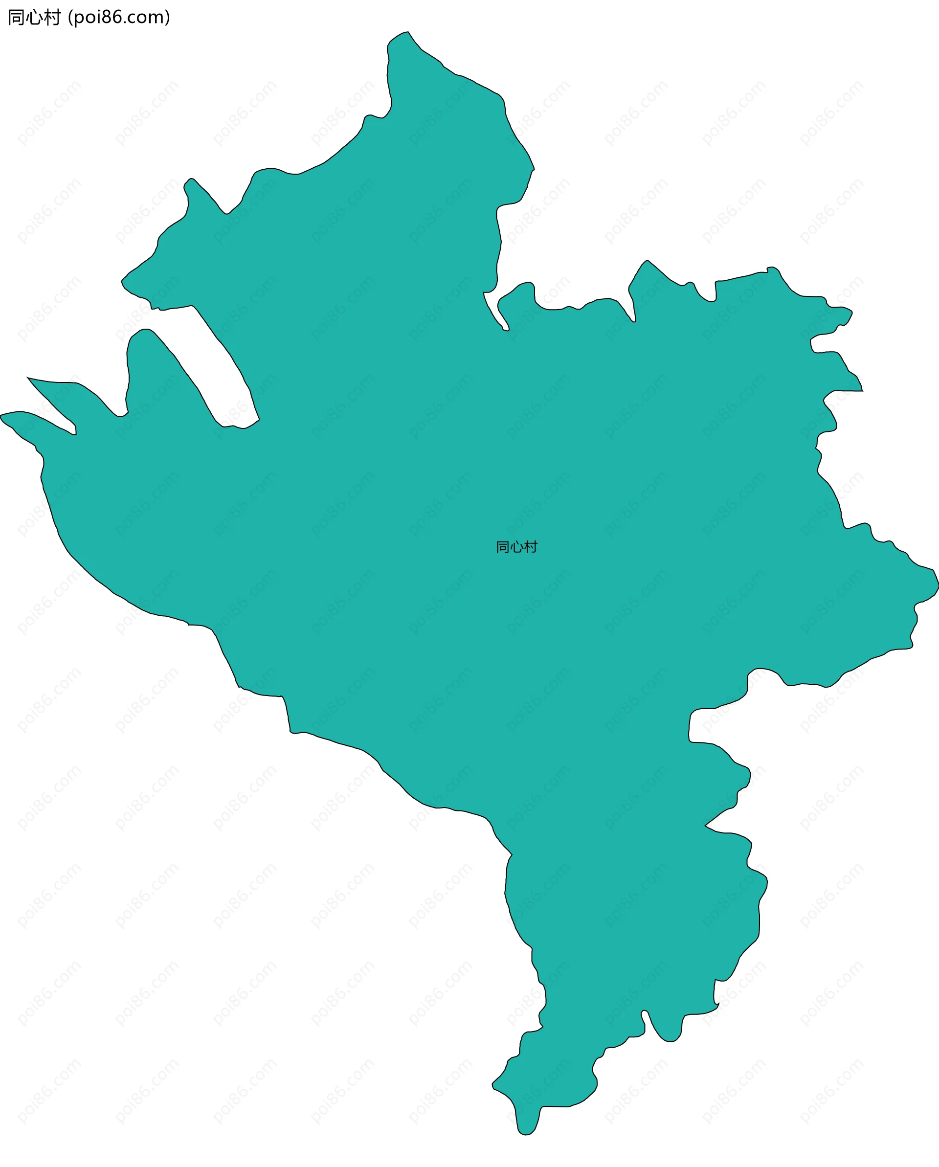 同心村边界地图