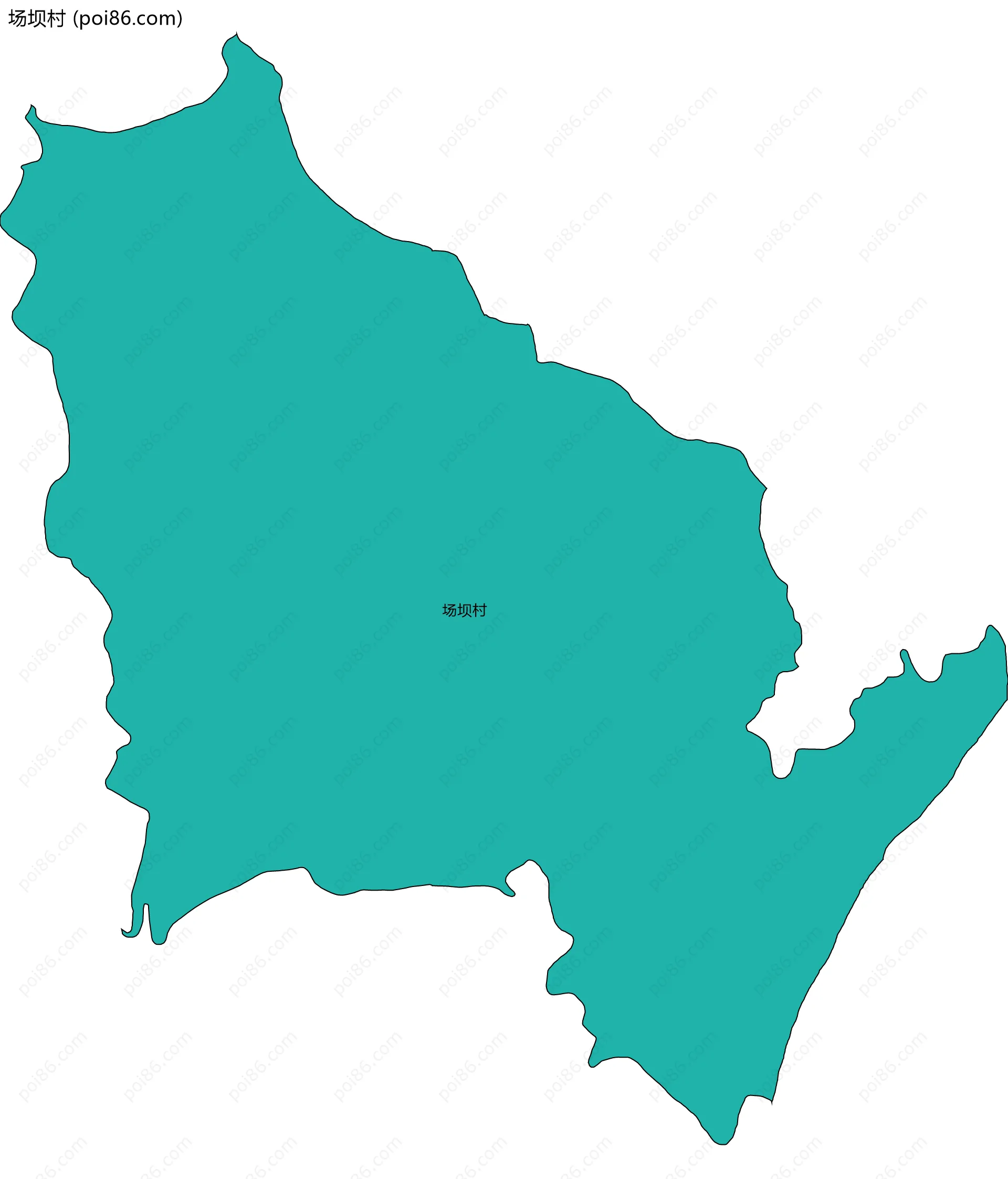 场坝村边界地图