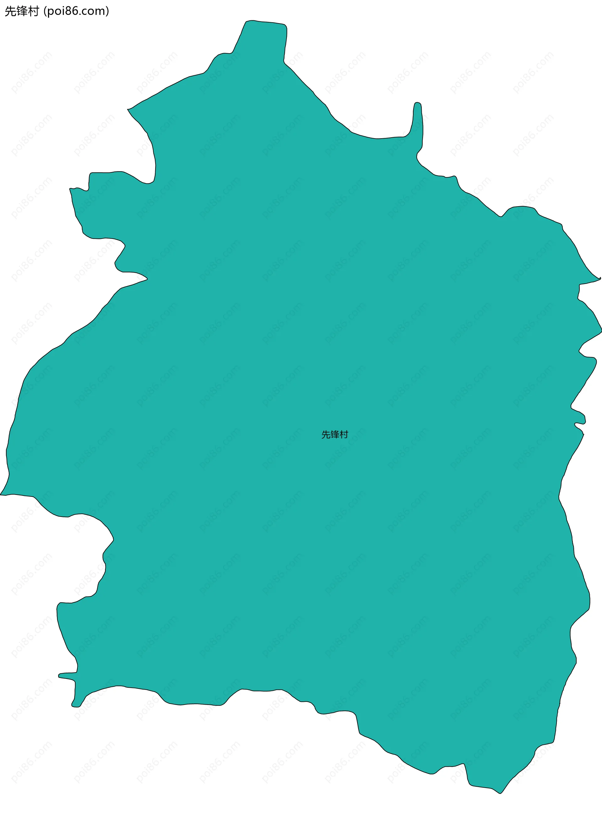 先锋村边界地图