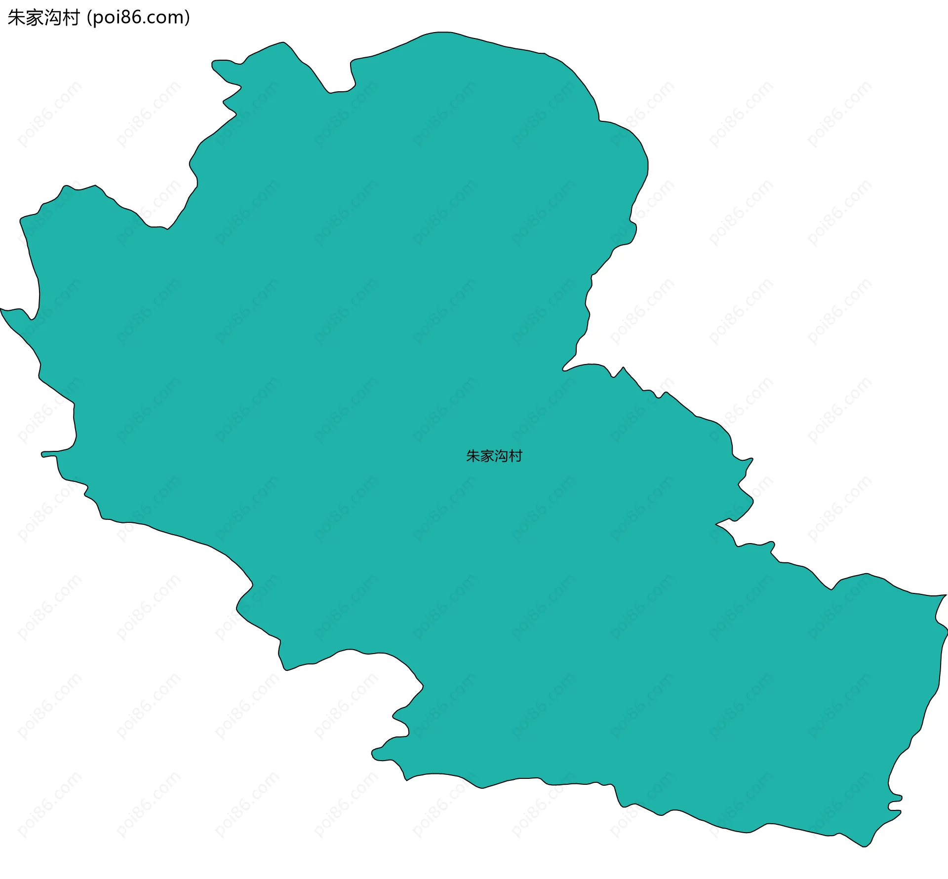 朱家沟村边界地图